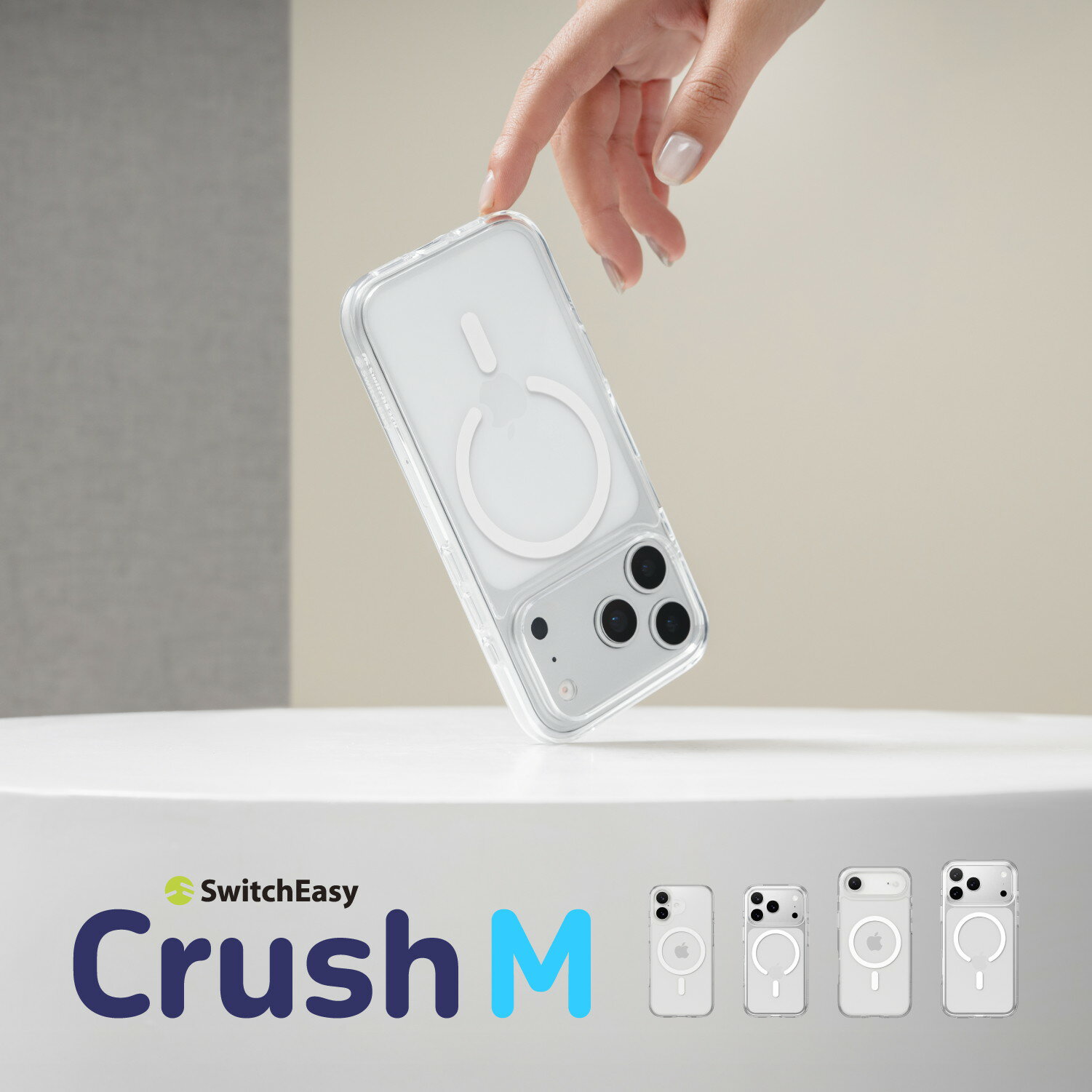 iPhone 17 Pro Max ケース MagSafe 対応 耐衝撃 クリア スマホケース カメラ 保護 マグセーフ 透明 携帯ケース [ iPhone17ProMax アイフォン 17ProMax 対応 ] case SwitchEasy Crush Mのサムネイル