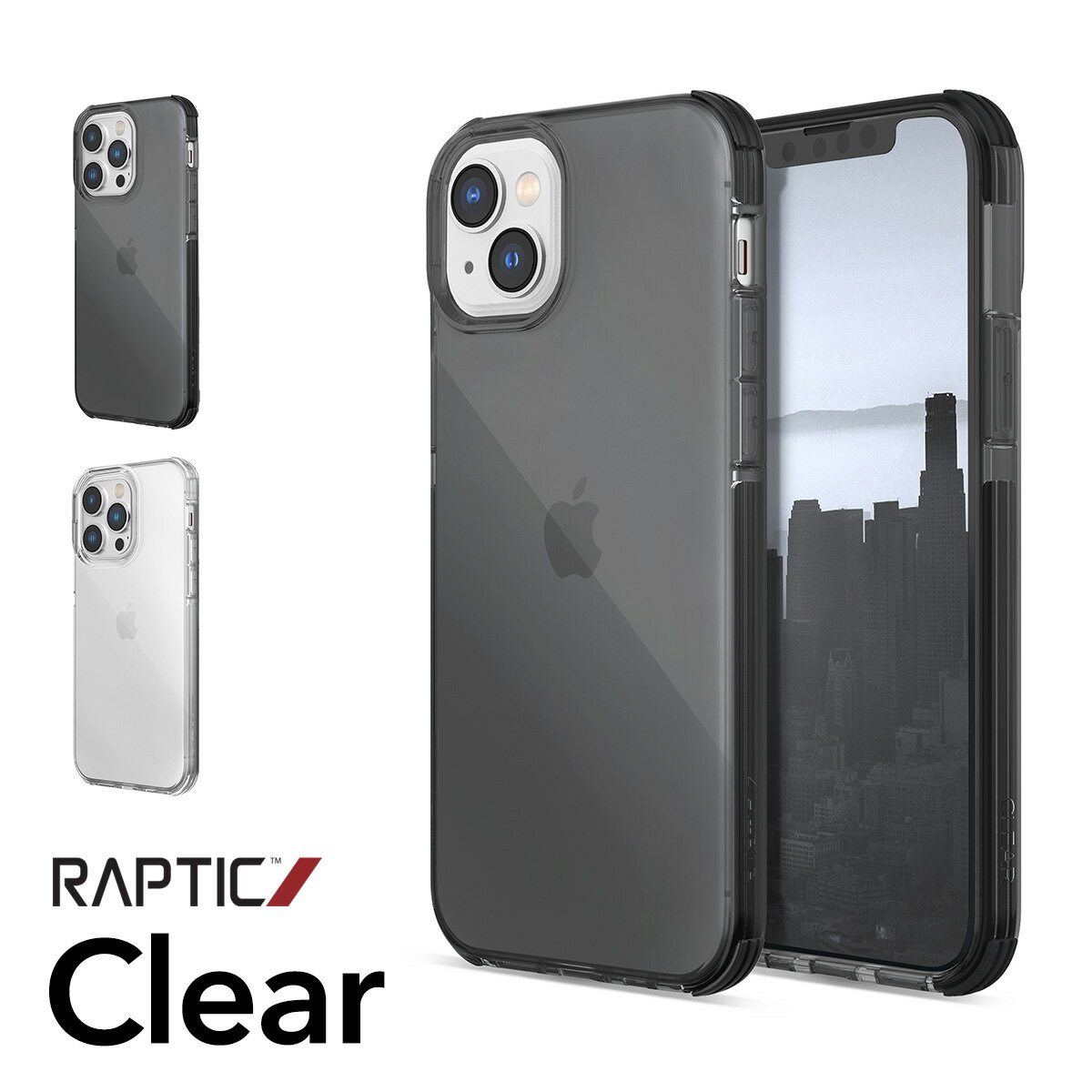 Rakuten - iPhone14 Pro ケース クリア カバー 米軍MIL規格 取得 耐衝撃 シンプル スリム スマホケース 衝撃吸収 薄型 透明 クリアケース 対衝撃 スマホカバー [ Apple iPhone 14 プロ iPhone14プロ iPhone14Pro アイフォン14Pro 対応 ] RAPTIC Clear