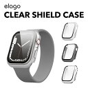 Apple Watch Series 7 45mm ケース & フィルム クリア 耐衝撃 シンプル ガラスフィルム セット 保護ケース 保護フィルム 付き 透明...