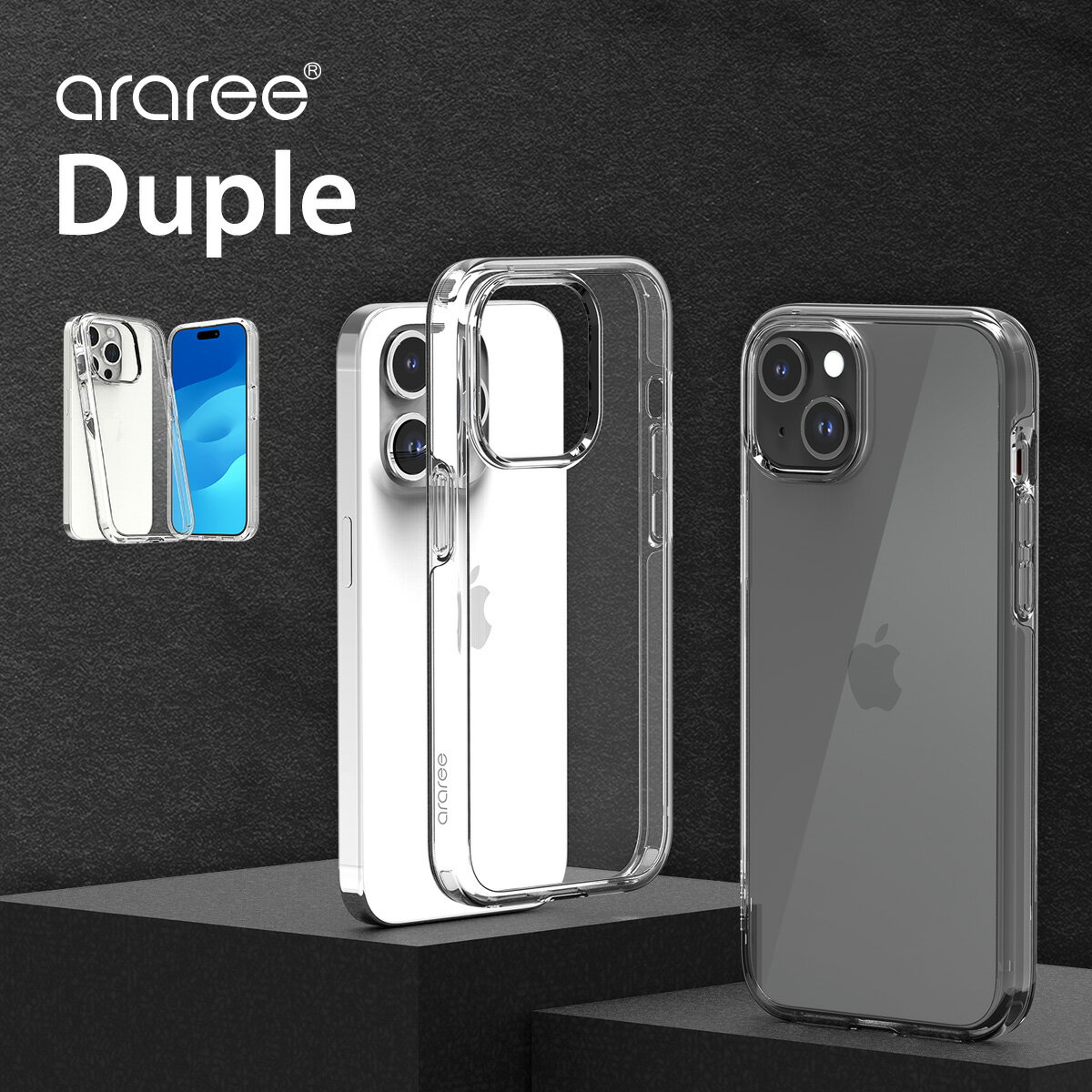 iPhone15Pro P[X ϏՌ NA X}zP[X  n[h  \tg TPU gуP[X [ Apple iPhone15 Pro ACtH15 v Ή ] araree Duple