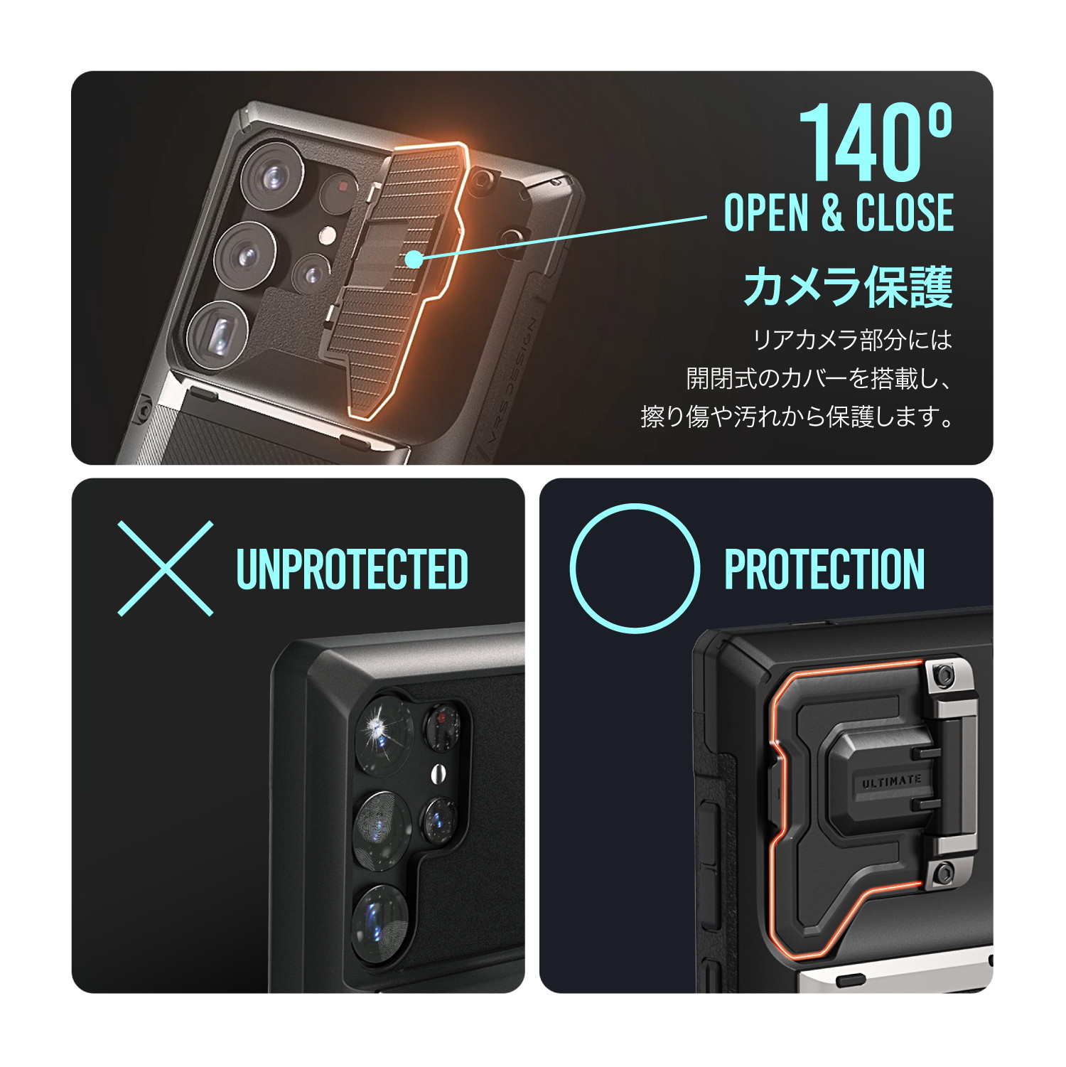 Galaxy S25 Ultra ケース 耐衝撃 カード収納 スタンド 付 タフ スマホケース [ GalaxyS25Ultra サムスン ギャラクシーS25 ウルトラ SC-52F 対応 ] VRS DESIGN Damda Glide Duo Guard