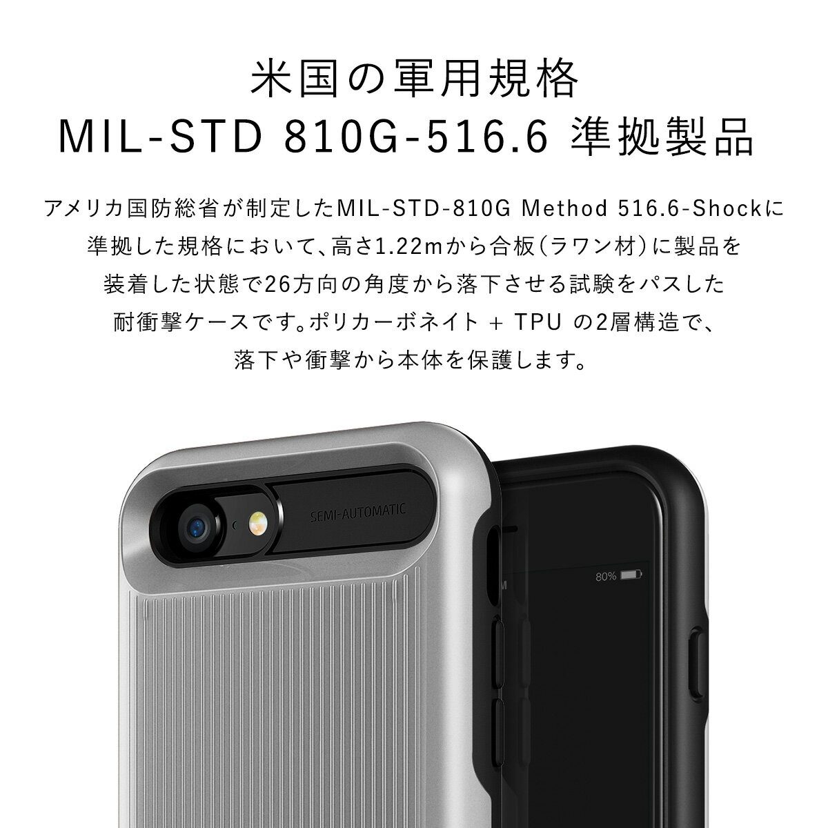 iPhone 2022 SE3 SE2 ケース カード 収納 耐衝撃 衝撃 吸収 背面 カード収納 ホルダー 5枚 カバー対衝撃 スマホケース [ Apple iPhoneSE第3世代 iPhoneSE3 7 8 アイフォンSE3 第3世代 / iPhoneSE3ケース アイフォンSE2 対応 ] VRS Damda Folder