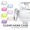 AirPods Pro2 ケース クリア カバー ストラップホール 使用可能 耐衝撃 クリアケース カラビナ 付 透明ケース 透明 傷防止 落下防止 保護 アク...