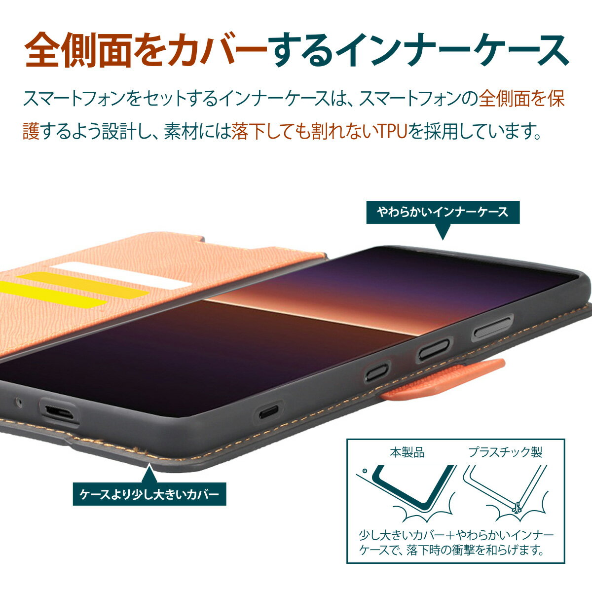 Xperia 10 III ケース 手帳型 ス...の紹介画像2