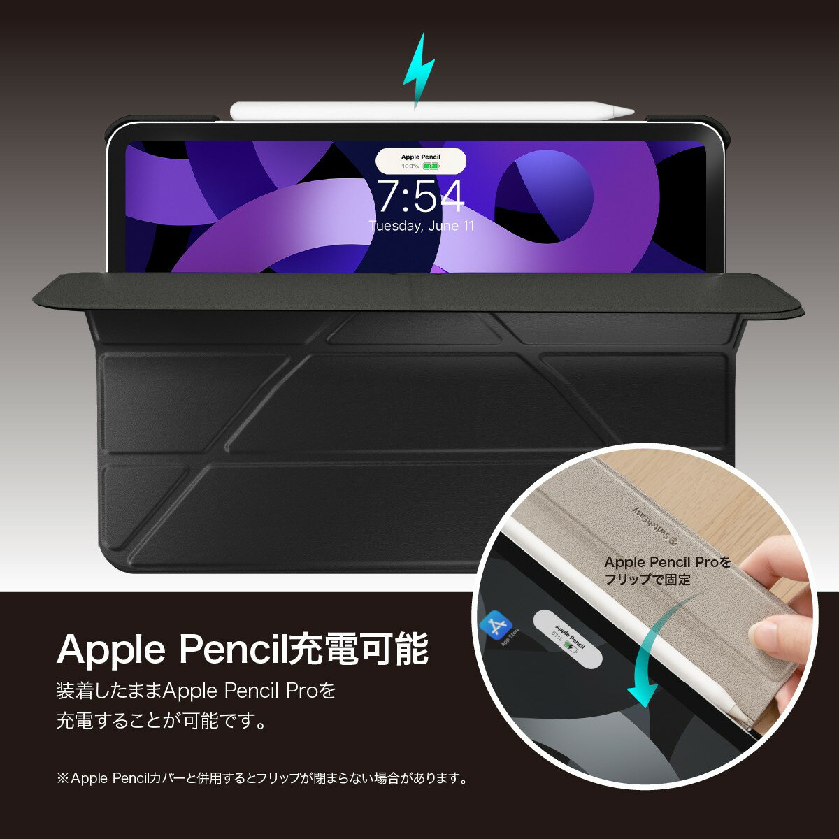 iPad Pro 13����� 2025 M5 ������ �׷� �� �ݸ� ���� ���� 4WAY ��Ģ�� ������� ���� ���С� [ iPad Pro �����ѥåɥץ� 13 2024 M4 �б� ] SwitchEasy Origami 2024