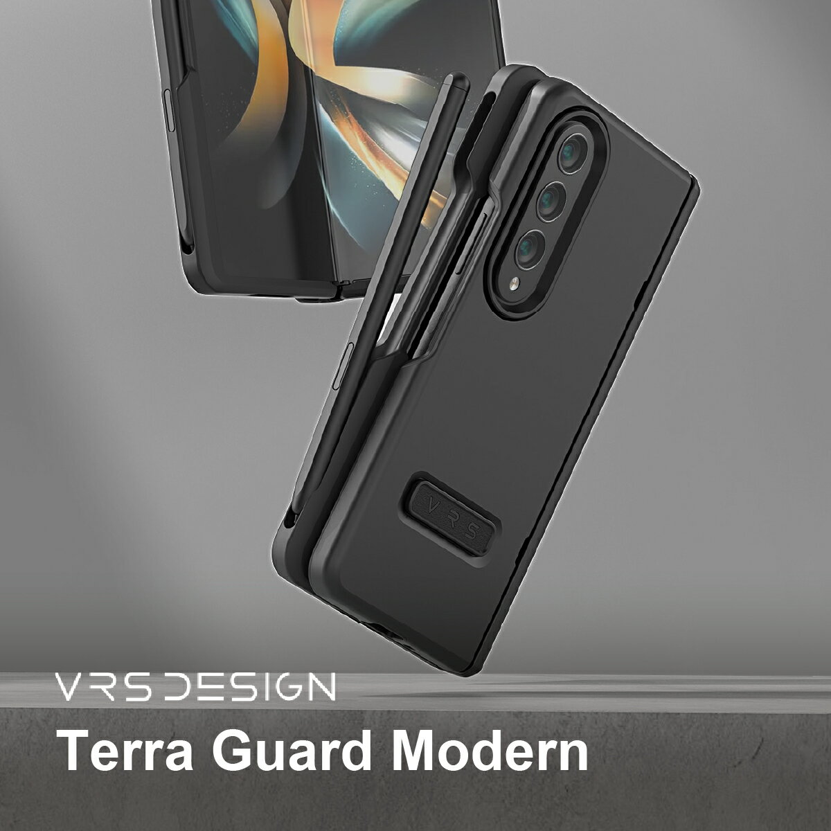 Galaxy Z Fold4 5G ケース カバー フィルム付き 耐衝撃 Sペン 収納 付 ヒンジ 保護 フィルムセット スマホケース スマホカバー 耐衝撃ケース Samsung GalaxyZFold4 GalaxyZ Fold4 SCG16 / SC-55C サムスン ギャラクシーZフォールド4 対応 VRS Terra Guard Modern Pro