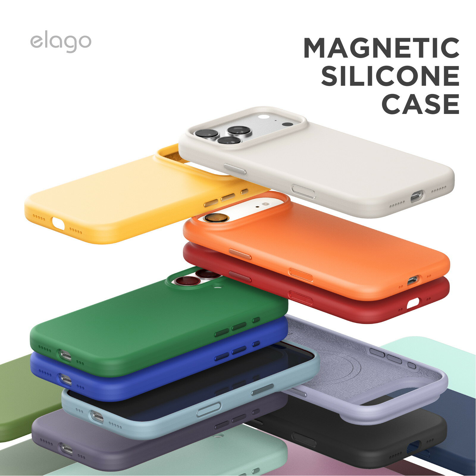 Rakuten - iPhone Air ケース MagSafe 対応 シリコン 耐衝撃 スマホケース 指紋 防止 頑丈 サラサラ マグセーフ対応 シリコンケース カバー [ iPhoneAir アイフォンエアー 対応 携帯ケース ] elago MAGNETIC SILICONE CASE