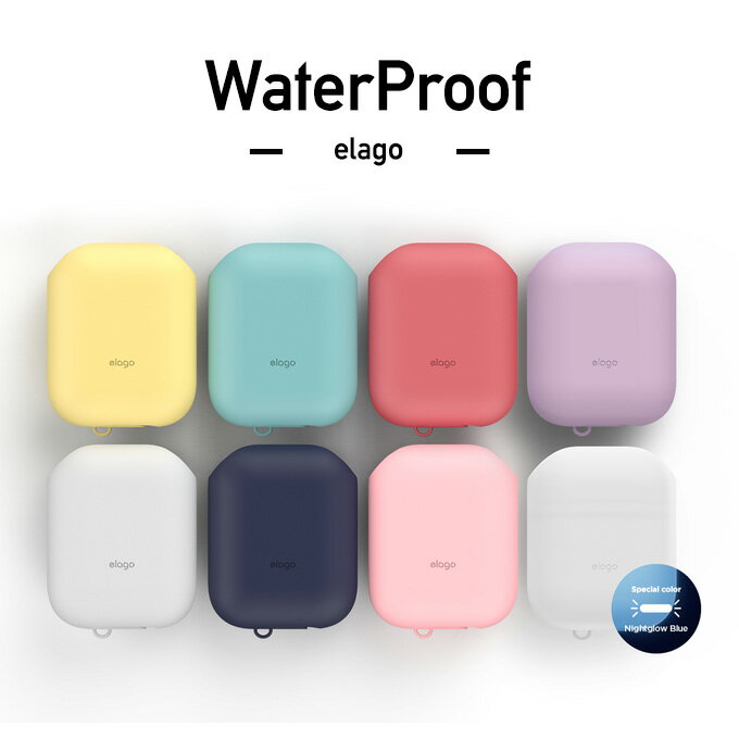 AirPods ������ ���С� �ɿ� �ɿ� ���ꥳ�� ���С� �Ѿ׷� �׷� �ۼ� ����ץ� �ݸ� ���������꡼ ��ũ �ۤ����ɻ� [ Apple AirPods 1 ��1���� MMEF2J/A & AirPods 2 ��2���� MRXJ2J/A MV7N2J/A MR8U2J/A Wireless Charging Case �������ݥå� �б� ] elago WATERPROOF CASE