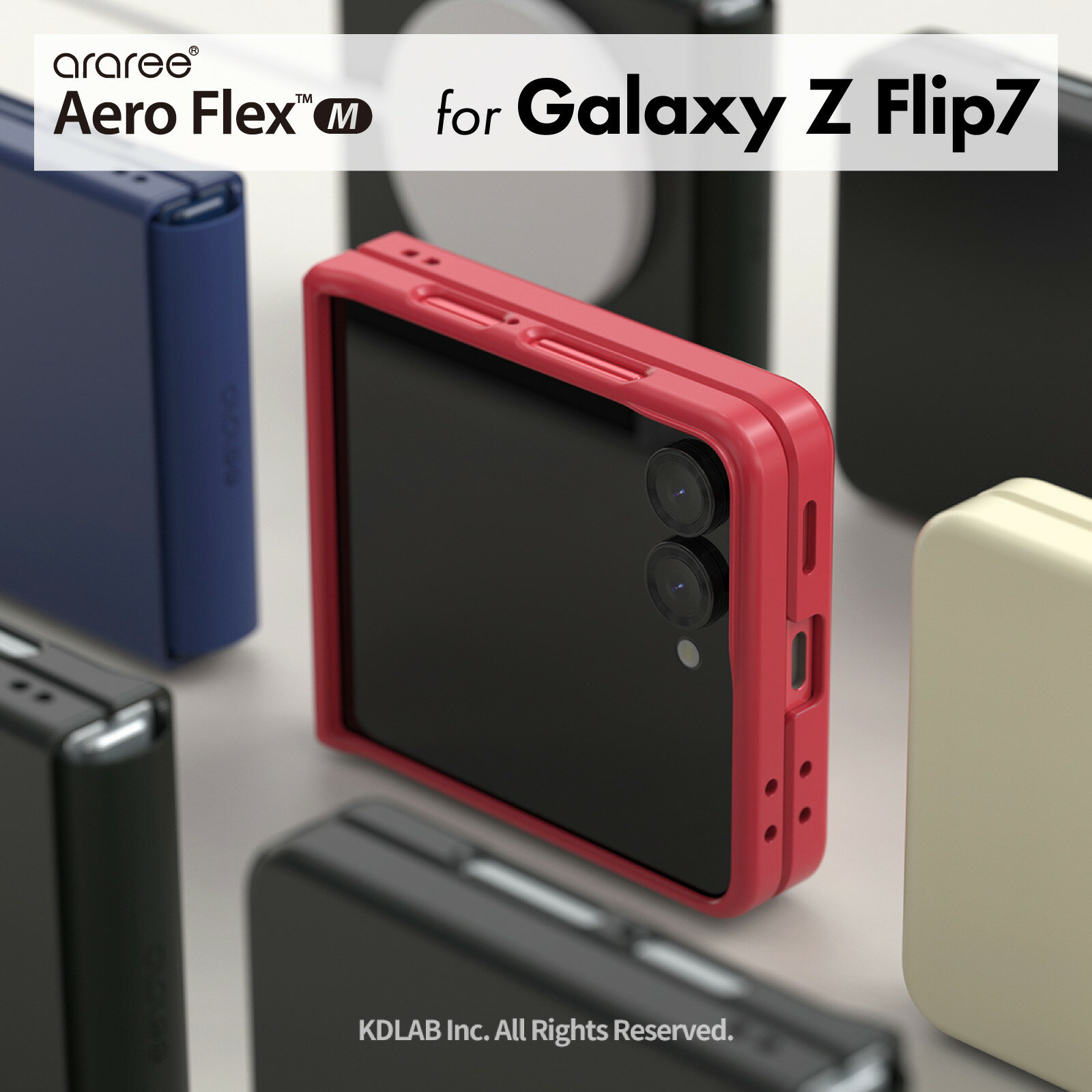 Rakuten - Galaxy Z Flip7 ケース MagSafe 対応 耐衝撃 ヒンジ 保護 スマホケース ストラップホール 付 シンプル 携帯ケース カバー [ GalaxyZFlip7 ギャラクシー Z Flip 7 対応 ] case araree Aero Flex M
