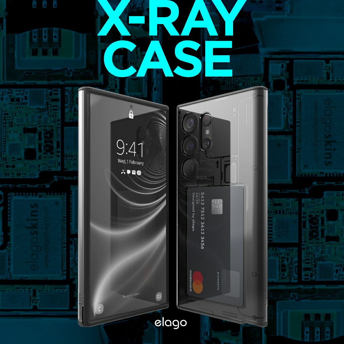 Galaxy S24 Ultra P[X ϏՌ J[h [ t X}zP[X 2w fUC J[h[ gуP[X [ Samsung GalaxyS24 Ultra TX MNV[ S24 Eg Ή ] elago X-RAY CASE