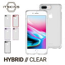 iPhone8Plus / iPhone7Plus / iPhone6sPlus / iPhone6Plus ケース 耐衝撃 側面 ソフト TPU 背面 ハード クリア カバー 抗菌 リサイクル 素材 使用 スマホケース 黄ばみにくい 透明 携帯ケース iPhone8 Plus 他 対応 ITSKINS HYBRID // CLEAR