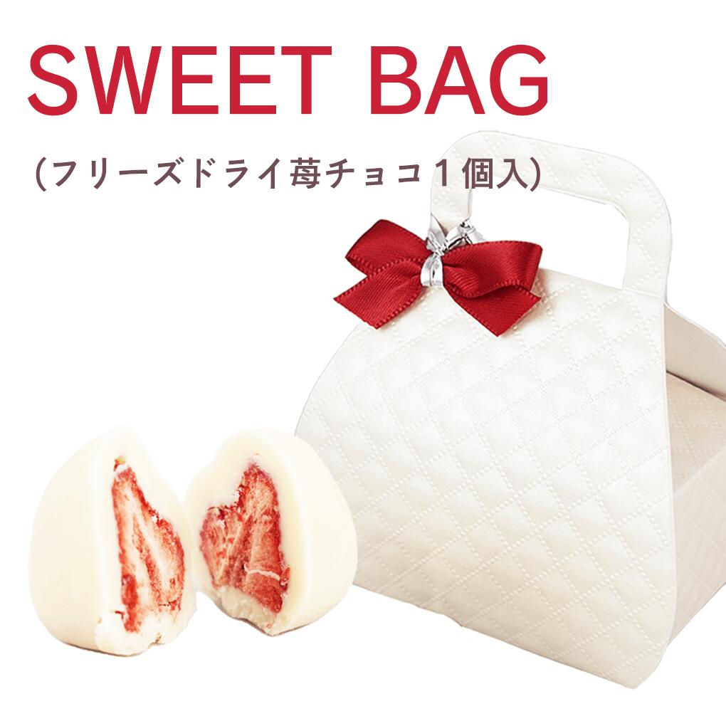 プチギフト 退職 結婚式 SWEET BAG（フリーズドライ苺チョコ1個入）※賞味期限2024年9月25日 ギフト 二次会 かわいい ウェディング お菓子 子供 バレンタイン クリスマス 子供 お返し チョコ お菓子 産休 お配り ホワイトデー 卒業 卒園 記念品 個包装