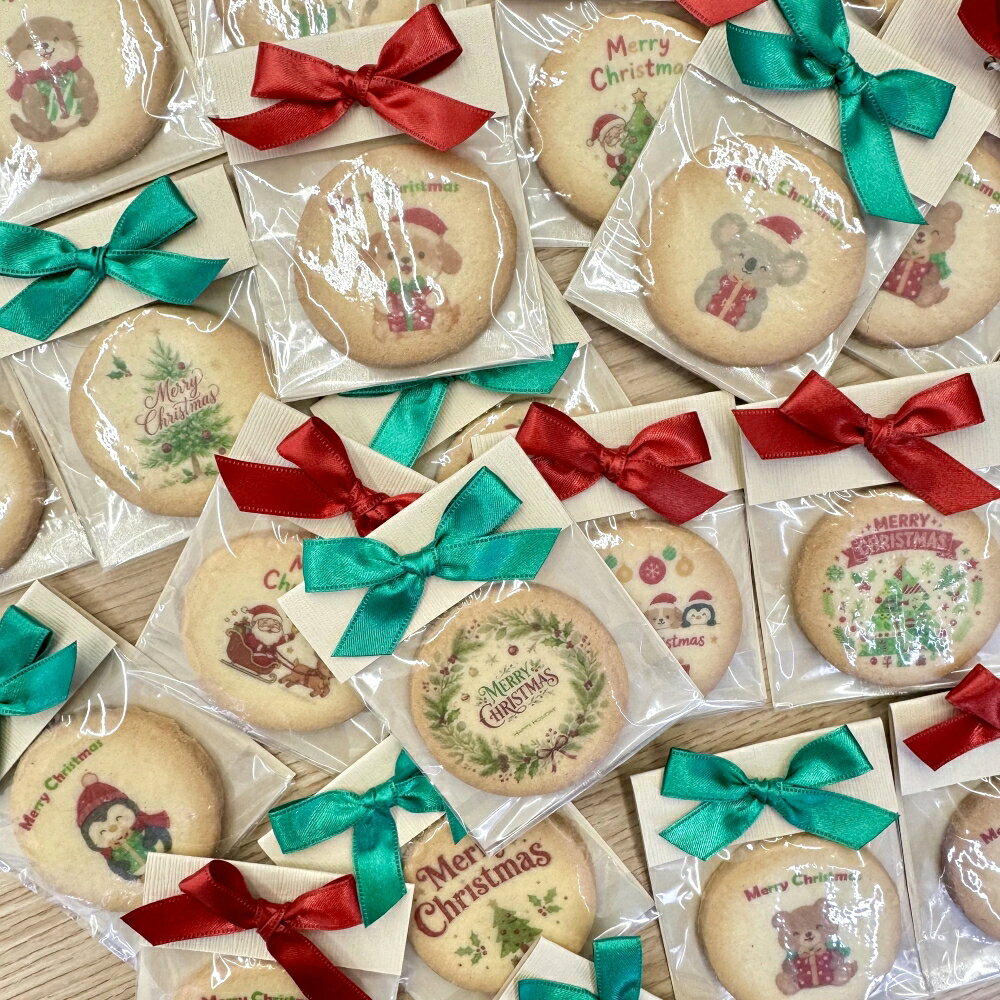 クリスマスクッキー　 プリントクッキー　クリスマスB　リースc（単品）　※クリス...