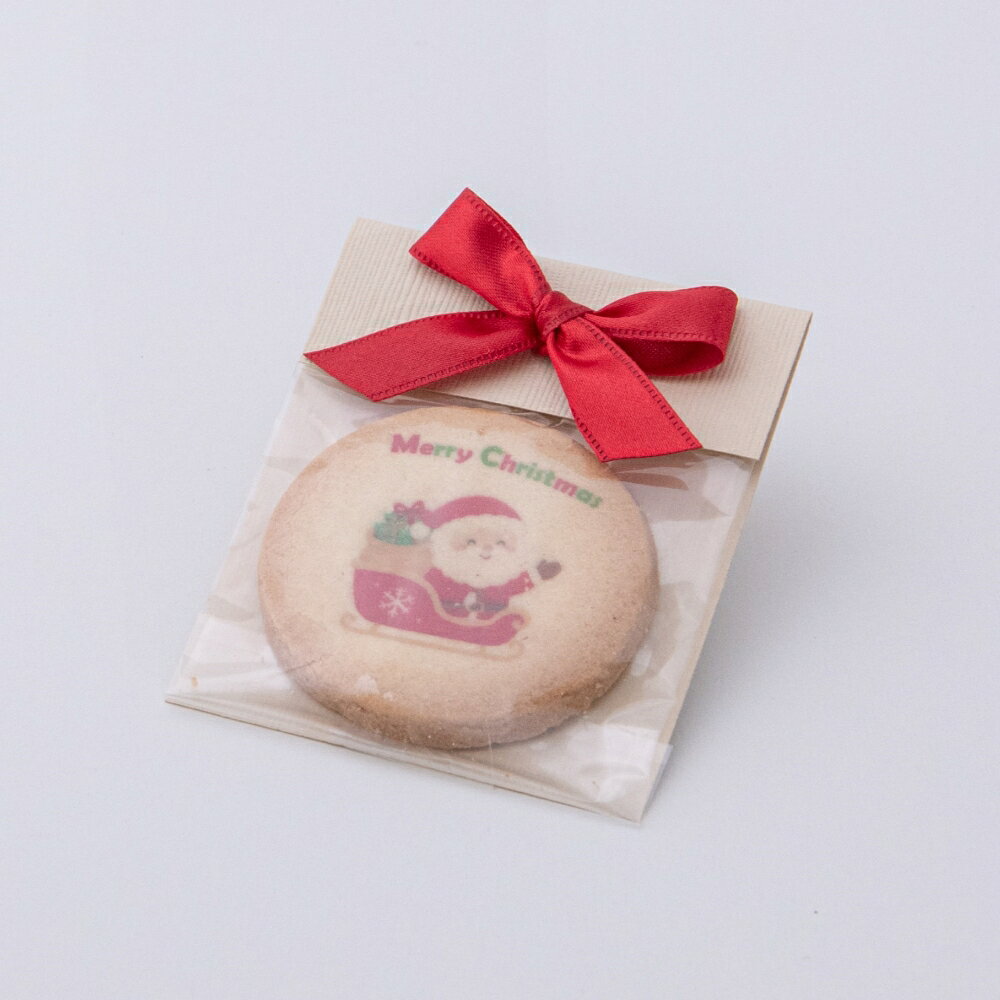 クリスマスクッキー　 プリントクッキー　クリスマスB　サンタ（単品）　※クリスマ...
