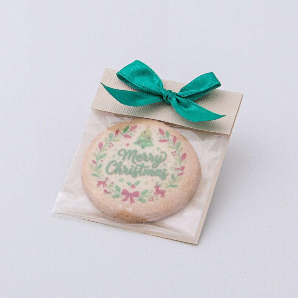 クリスマスクッキー　 プリントクッキー　クリスマスB　リースa（単品）　※クリス...