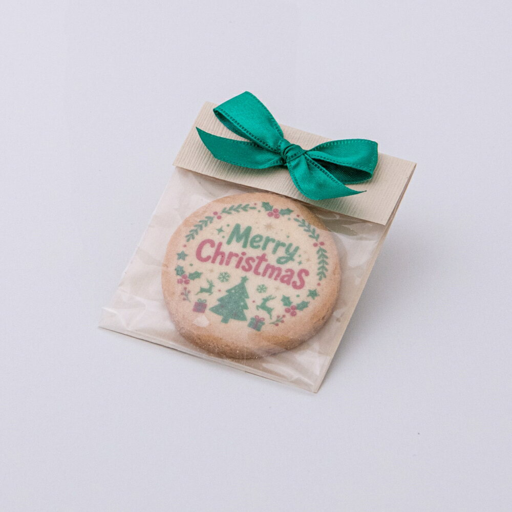 クリスマスクッキー　 プリントクッキー　クリスマスB　リースc（単品）　※クリス...