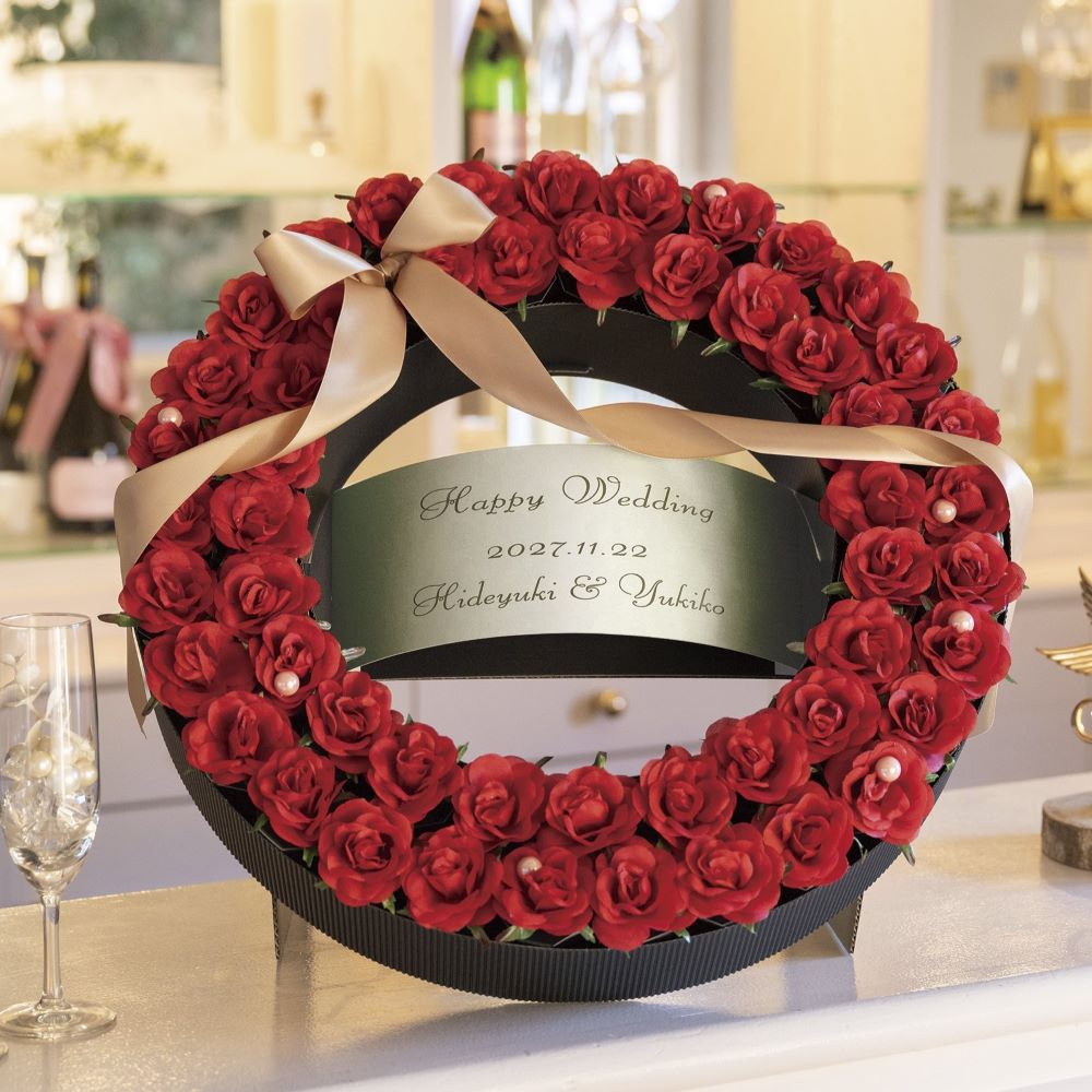 プチギフト リースルージュ 52個セット 送料無料 結婚式 かわいい ウェルカムオブジェ 結婚式 プチギフト 名入れ 開店祝い オープン お配り お菓子 クッキ...