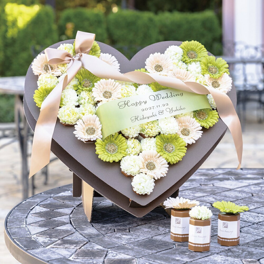 ハートガーデン53個セット 送料無料 結婚式 二次会 プチギフト クッキー お菓子 ギフト ウェルカムアイテム ウェルカムボード 名入れ プレゼント ウェディン...