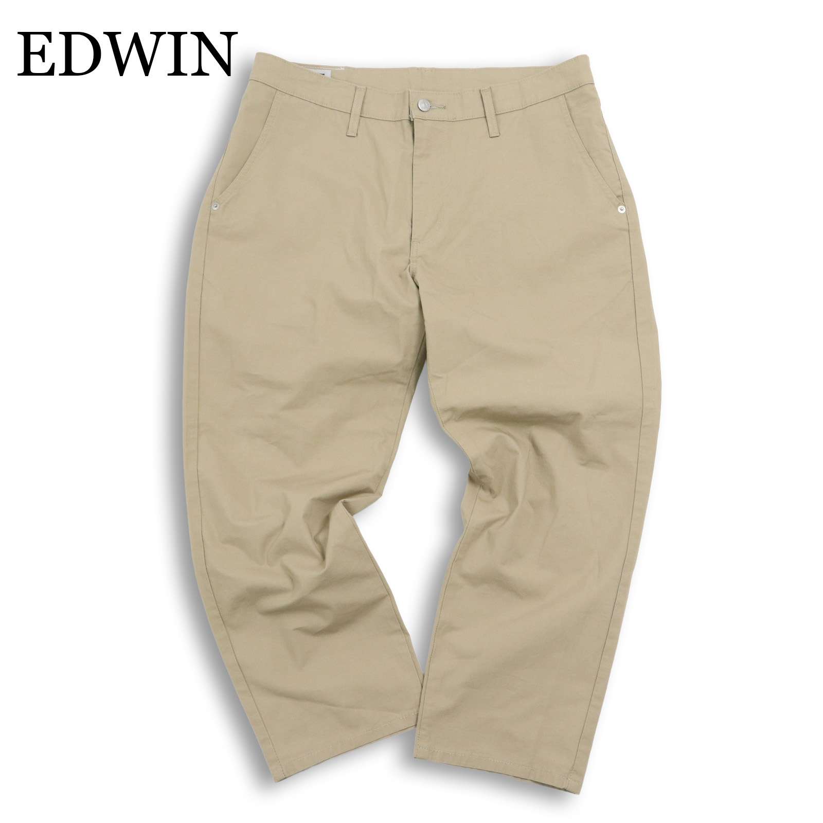 EDWIN エドウィン 【E43PD】 POPLIN DRY TOUCH ストレッチ パンツ 日本製 Sz.34 メンズ 大きいサイズ