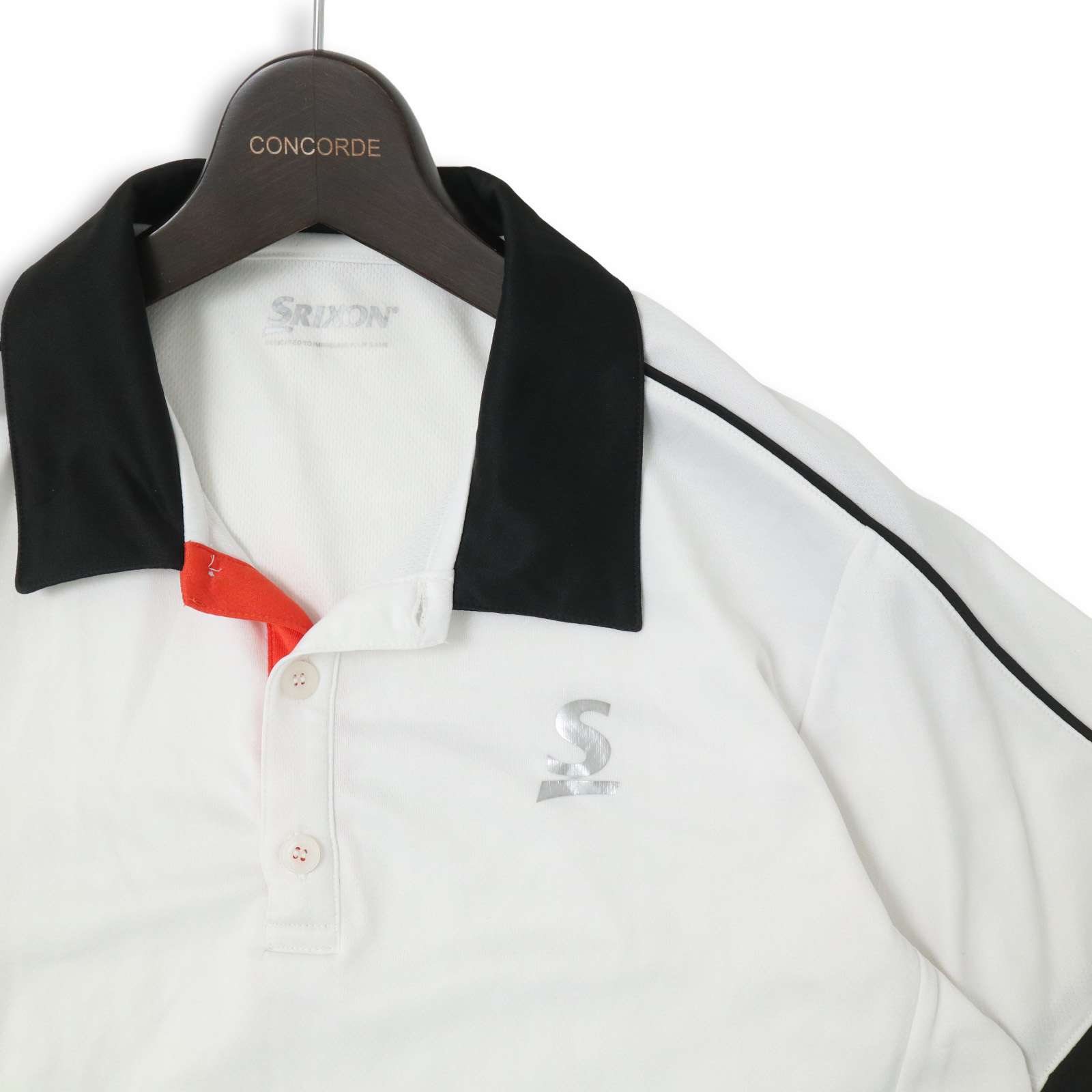 SRIXON スリクソン ゴルフ 春夏★ 半袖 ロゴ プリント 切替 ポロシャツ Sz.L メンズ