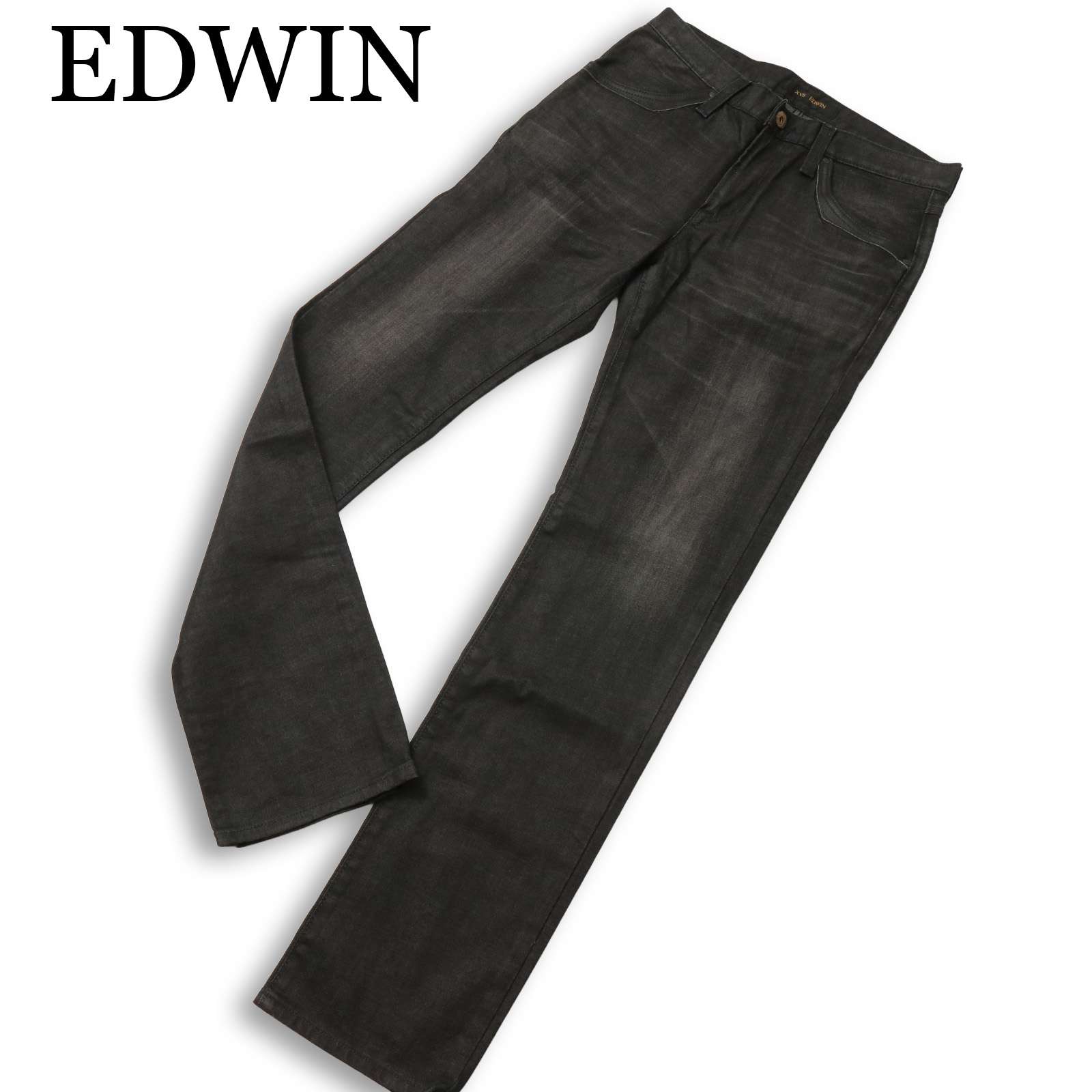 EDWIN エドウィン【432XVS】 XVシリーズ USED加工 ストレッチ スキニー ジーンズ デニム パンツ 日本製 Sz.30 メンズ 黒