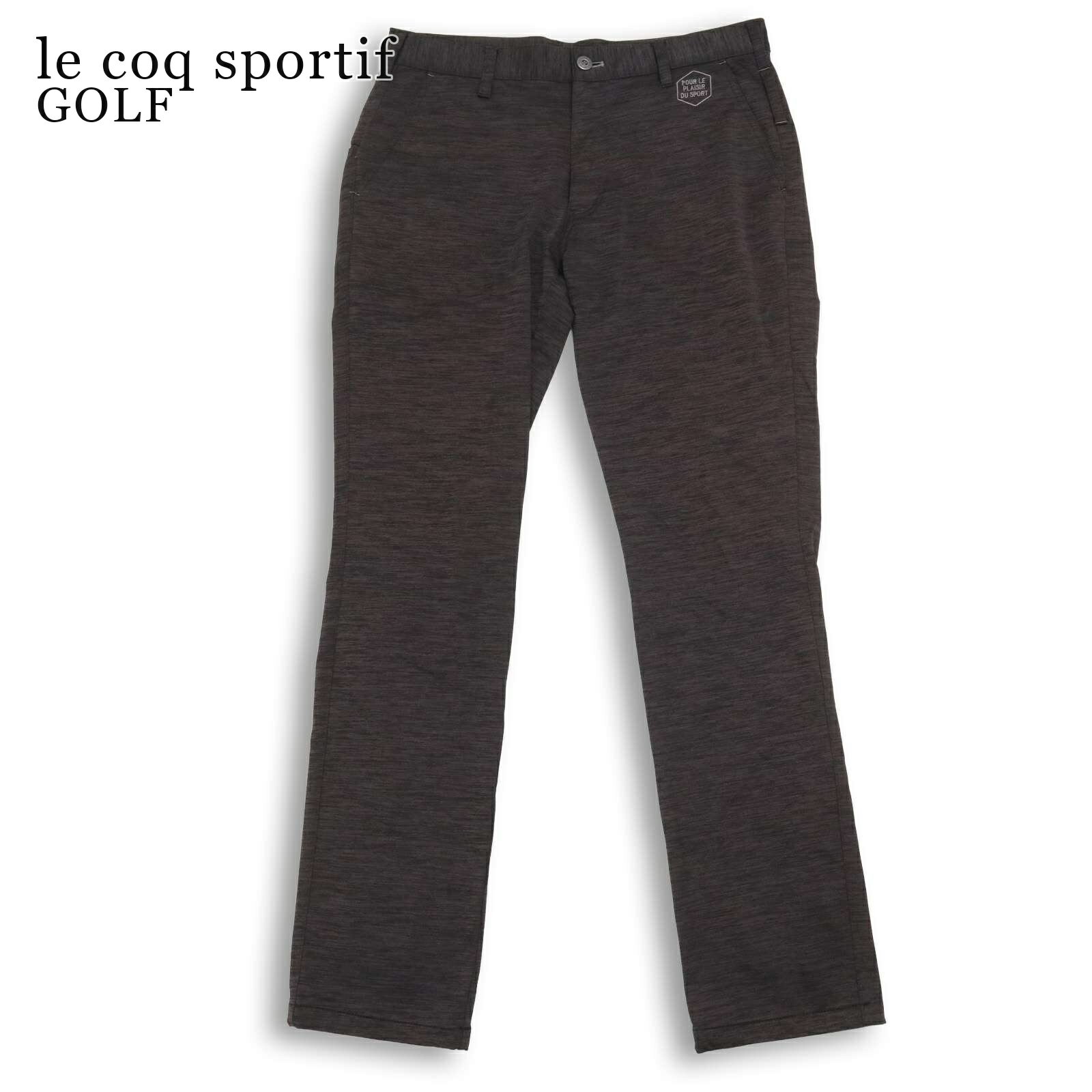 le coq sportif GOLF ルコック スポルティフ ゴルフ 通年★ ストレッチ ロゴ刺繍 スリム スラックス パンツ Sz.82 メンズ