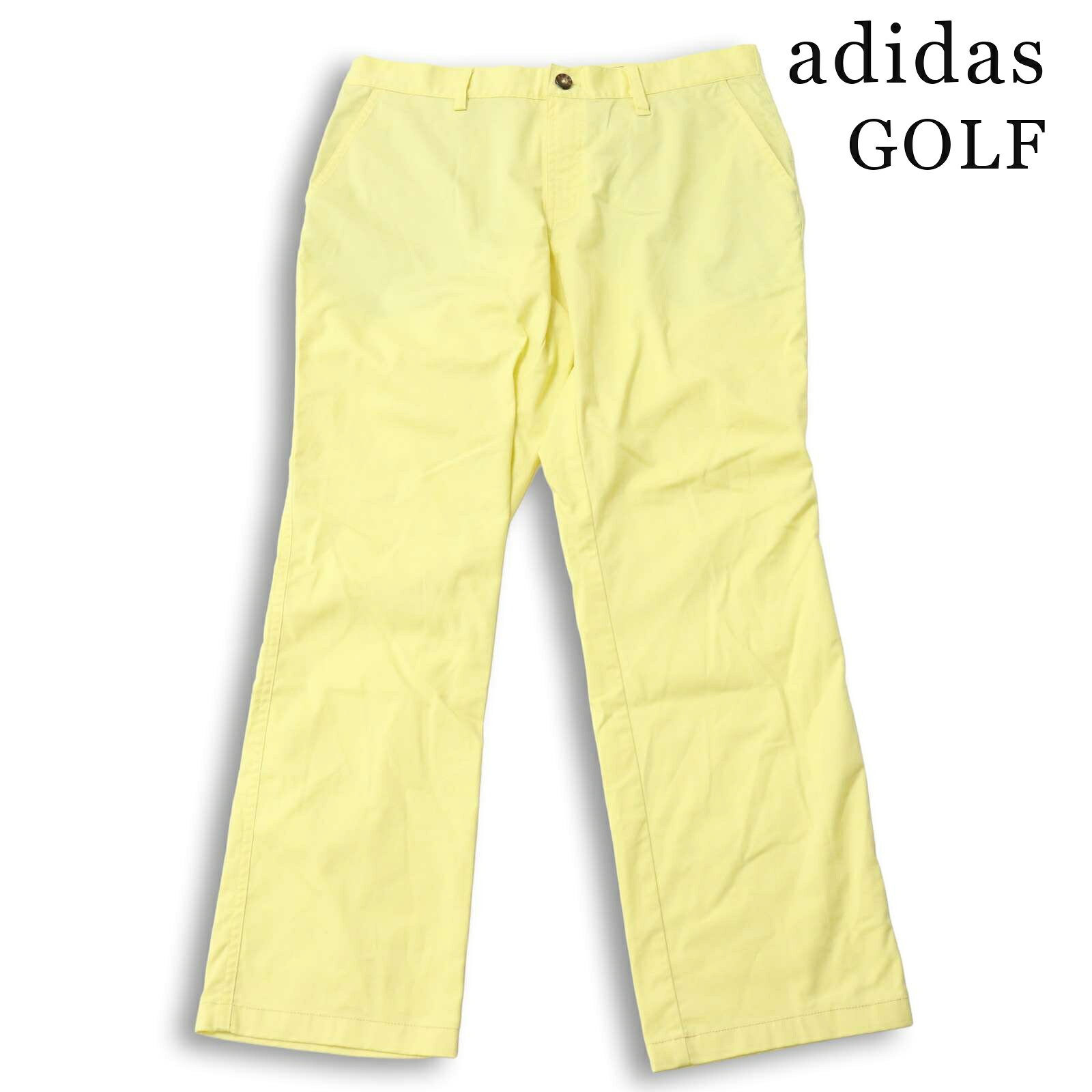 adidas GOLF アディダス ゴルフ 通年★ ストレッチ ロゴ刺繍 ストレート スラックス パンツ Sz.88 メンズ 黄色 ブランド adidas GOLF サイズ・実寸 [サイズ表記] 88 【実寸】 ウエスト： 約43.5 cm 股上： 約25.5 cm 股下： 約73.5 cm 裾幅： 約20.5 cm ワタリ： 約32.5 cm ※採寸は平置きで計測しております。 ※必ず実寸をご確認の上、ご入札ください。 ※多少の誤差はご了承ください。 コンディション [状態ランク] C [状態]右脚前下にごく薄い汚れがございます。着用に問題はございません。 S 新品・未使用品 SA 新品 A 極めて美品・使用感のほとんどない中古品 B 美品・目立つ傷や汚れなどがない比較的綺麗な中古品 C 中古品・わずかな使用感や傷、汚れなど D 少々状態の悪い中古品・目立つ傷や使用感、汚れなど E 状態の悪い中古品・経年劣化以外の傷や汚れが目立つ ※中古をご理解いただける方のみご入札をお願いいたします。 コメント 大変オススメ商品ですので、ぜひともご検討くださいませ。 A6B04542