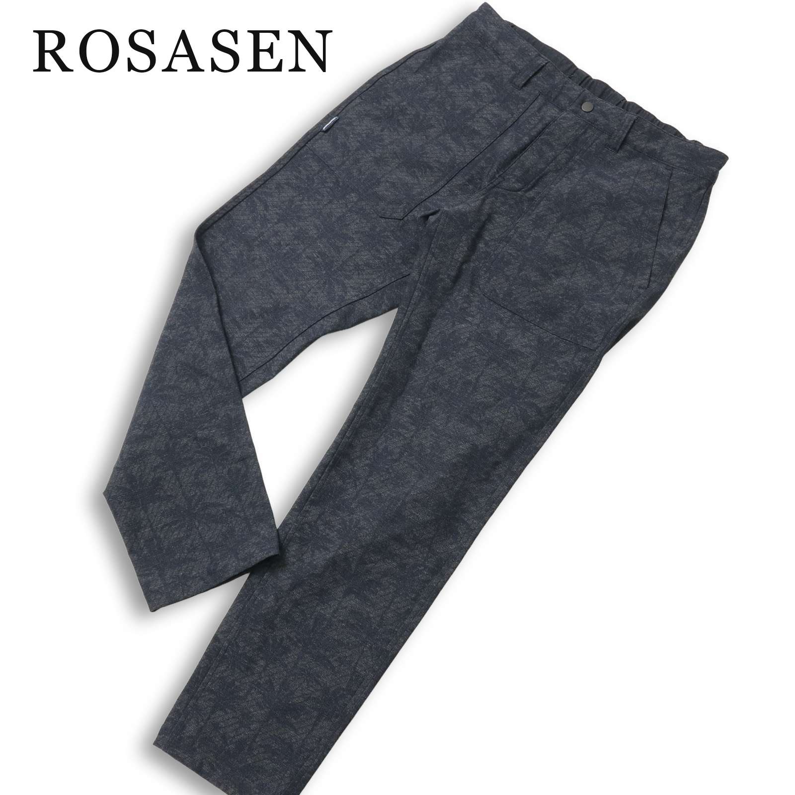 ROSASEN ロサーセン 中綿切替 ロングパンツ 総柄 ネイビー系 82 [240101633797] ゴルフウェア メンズ ロサーセン - ROSASEN ゴルフ 中綿ベスト 中綿ショートパンツ