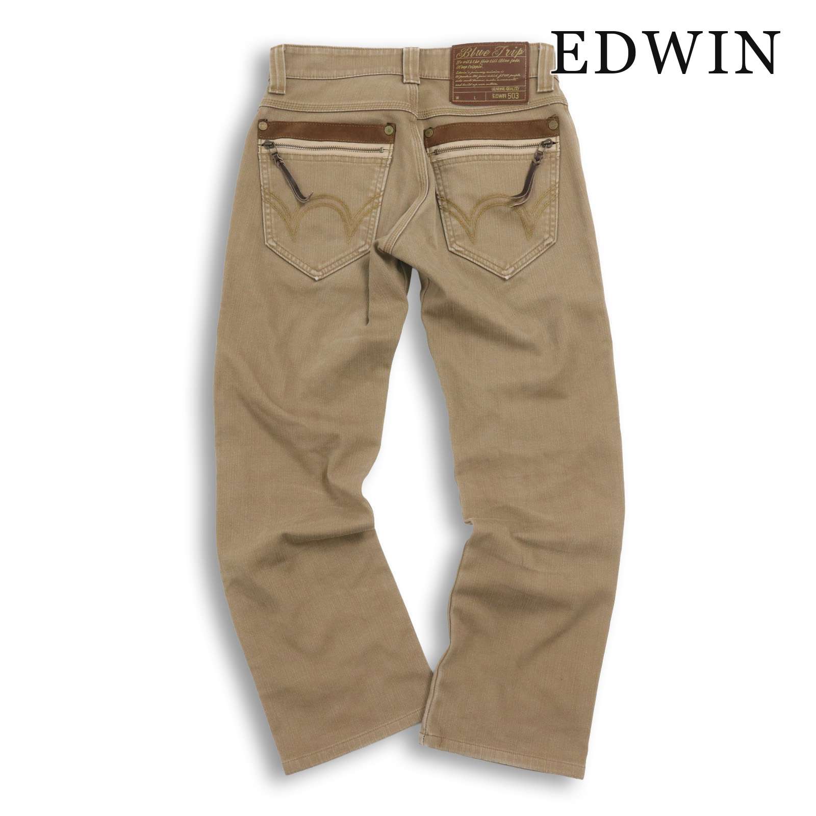 EDWIN エドウィン 秋冬 BLUE TRIP BTZ503 裏起毛★ 防風 防寒 ストレッチ デニム パンツ ジーンズ 日本製 Sz.28 メンズ