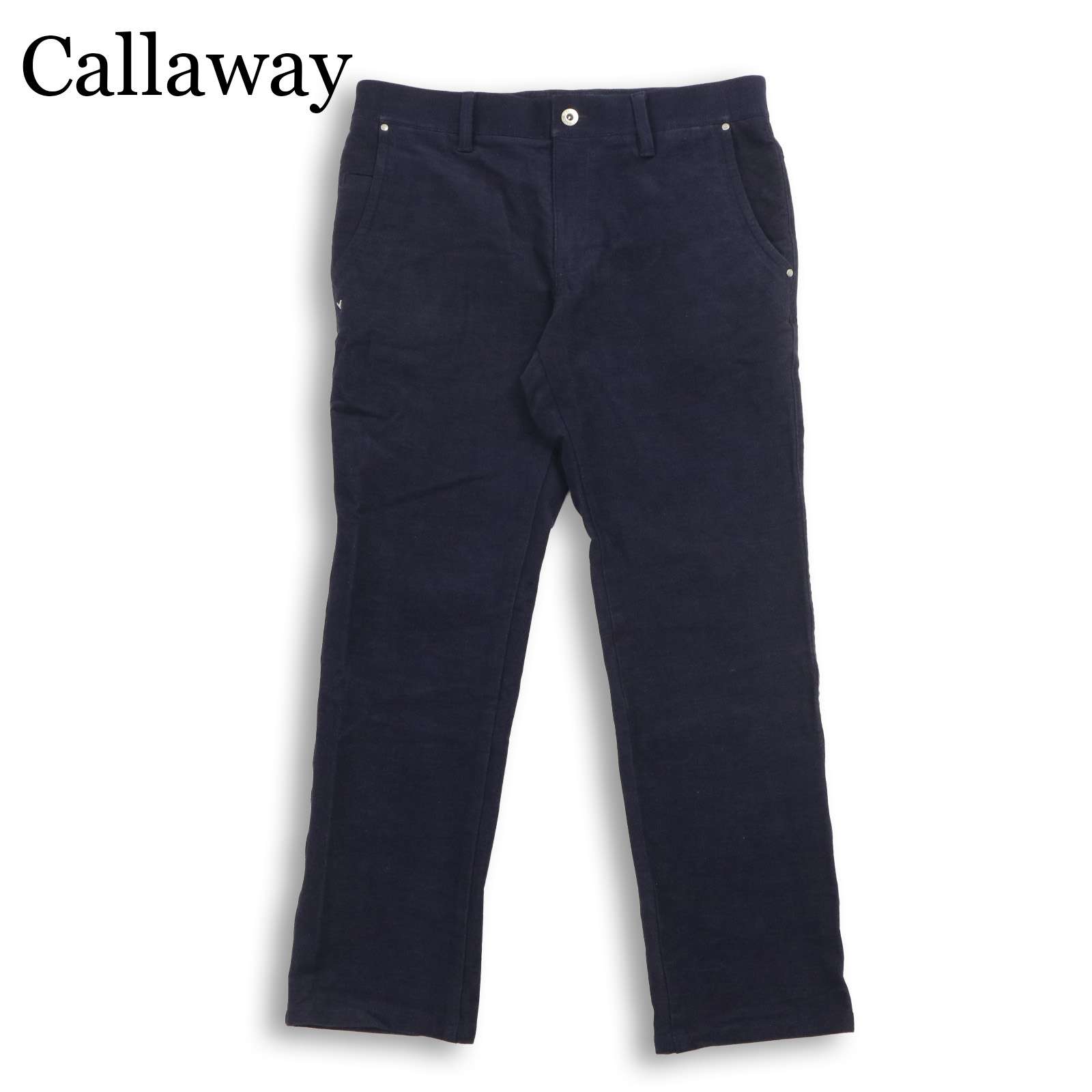 Callaway キャロウェイ ゴルフ 秋冬★ 8WAYストレッチ スリム ロゴ刺繍 スラックス パンツ Sz.M メンズ ネイビー ブランド Callaway サイズ・実寸 [サイズ表記] M 【実寸】 ウエスト： 約41.5 cm 股上： 約25.0 cm 股下： 約68.5 cm 裾幅： 約18.5 cm ワタリ： 約30.0 cm ※採寸は平置きで計測しております。 ※必ず実寸をご確認の上、ご入札ください。 ※多少の誤差はご了承ください。 コンディション [状態ランク] B [状態]目立った傷や汚れは無く問題なくご着用頂けます。 S 新品・未使用品 SA 新品 A 極めて美品・使用感のほとんどない中古品 B 美品・目立つ傷や汚れなどがない比較的綺麗な中古品 C 中古品・わずかな使用感や傷、汚れなど D 少々状態の悪い中古品・目立つ傷や使用感、汚れなど E 状態の悪い中古品・経年劣化以外の傷や汚れが目立つ ※中古をご理解いただける方のみご入札をお願いいたします。 コメント 大変オススメ商品ですので、ぜひともご検討くださいませ。 A6B03487