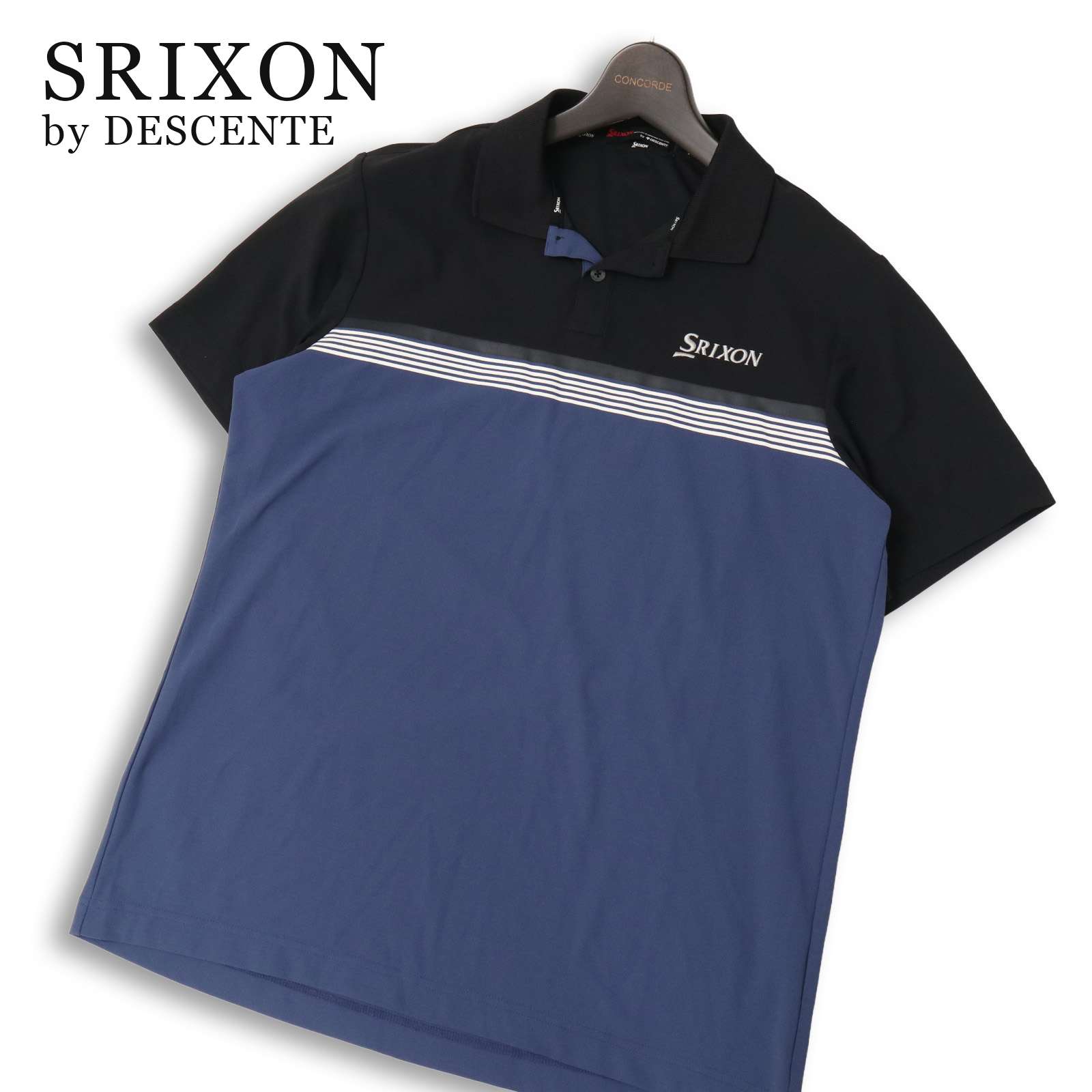 SRIXON by DESCENTE スリクソン バイ デサント ゴルフ 春夏★ 半袖 ロゴ刺繍 切替 ...