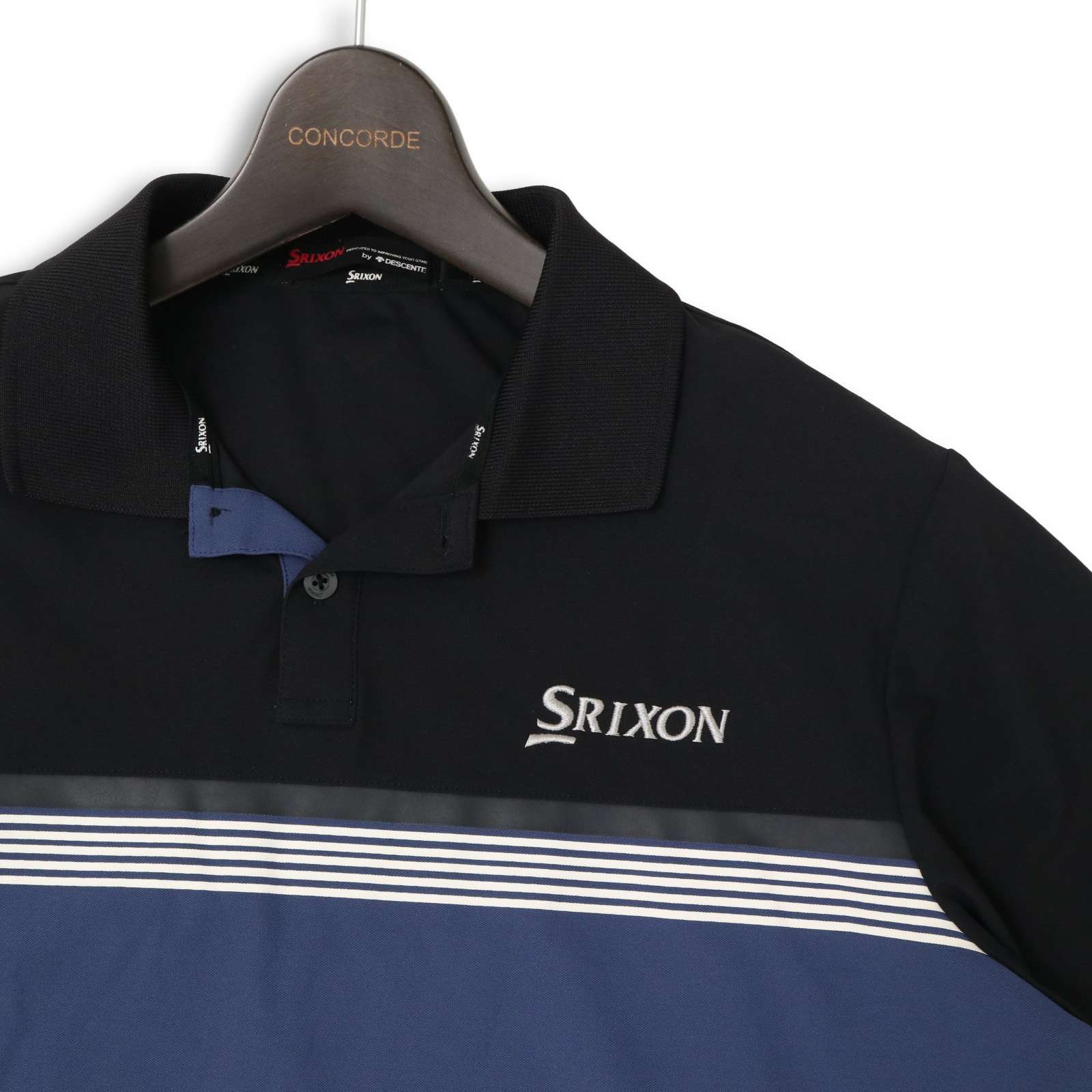 SRIXON by DESCENTE スリクソン バイ デサント ゴルフ 春夏★ 半袖 ロゴ刺繍 切替 ...