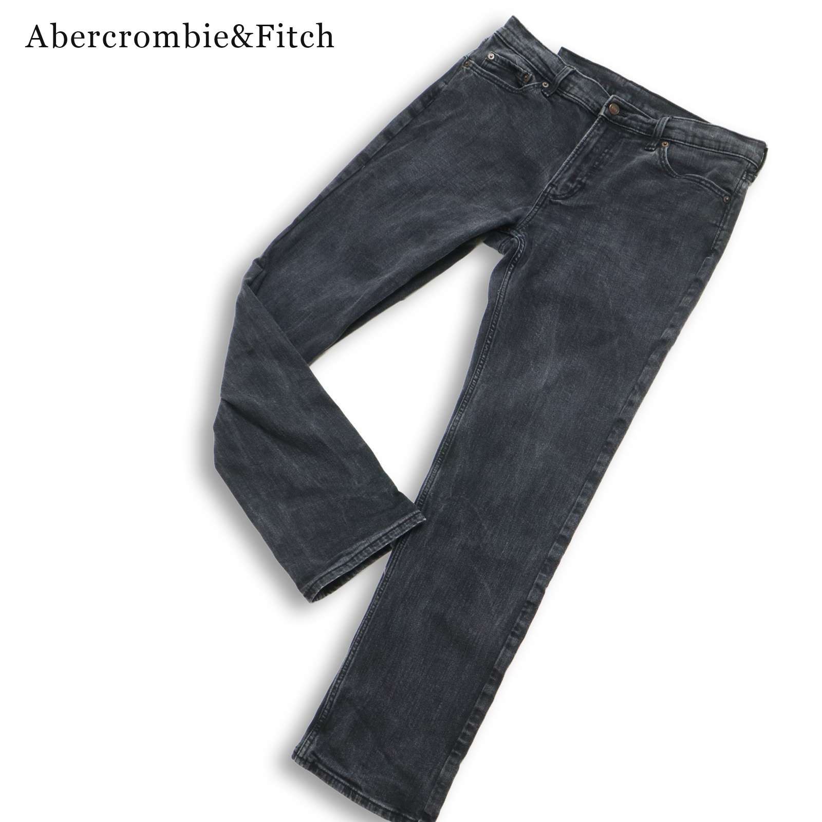 Abercrombie&Fitch アバクロンビー＆フィッチ 通年★ ストレッチ スリム ストレート デニム パンツ ジーンズ Sz.34 メンズ