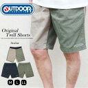 ショートパンツ ハーフパンツ メンズ 綿 ゆったり OUTDOOR アウトドア 涼しい キャンプ ワンポイント レジャー 旅行 撥水加工 短パン 無地 30代 40代 ひざ丈