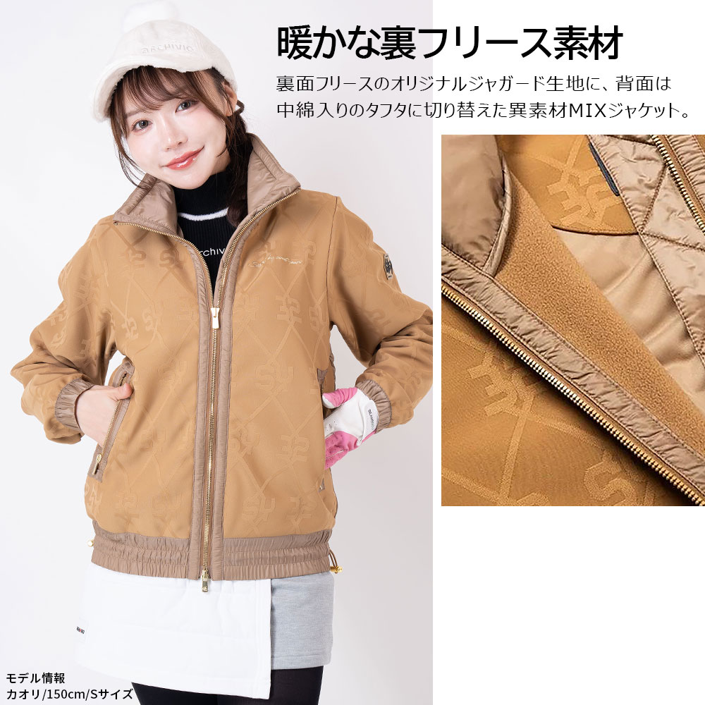 【送料無料】SY32 by SWEET YEARS GOLF エスワイサーティトゥ バイ スィートイヤーズ ゴルフ 日本正規品 レディース ブルゾン ジャケット 長袖 防寒 防風 保温 中綿 裏フリース 20代 30代 40代 春 秋 冬ゴルフウェア