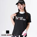 【送料無料】レディース ゴルフ ゴルフウェア モックネック Tシャツ カットソー ストレッチ ブランド ロゴ プリント シンプル おしゃれ かわいい 伸縮性 U...