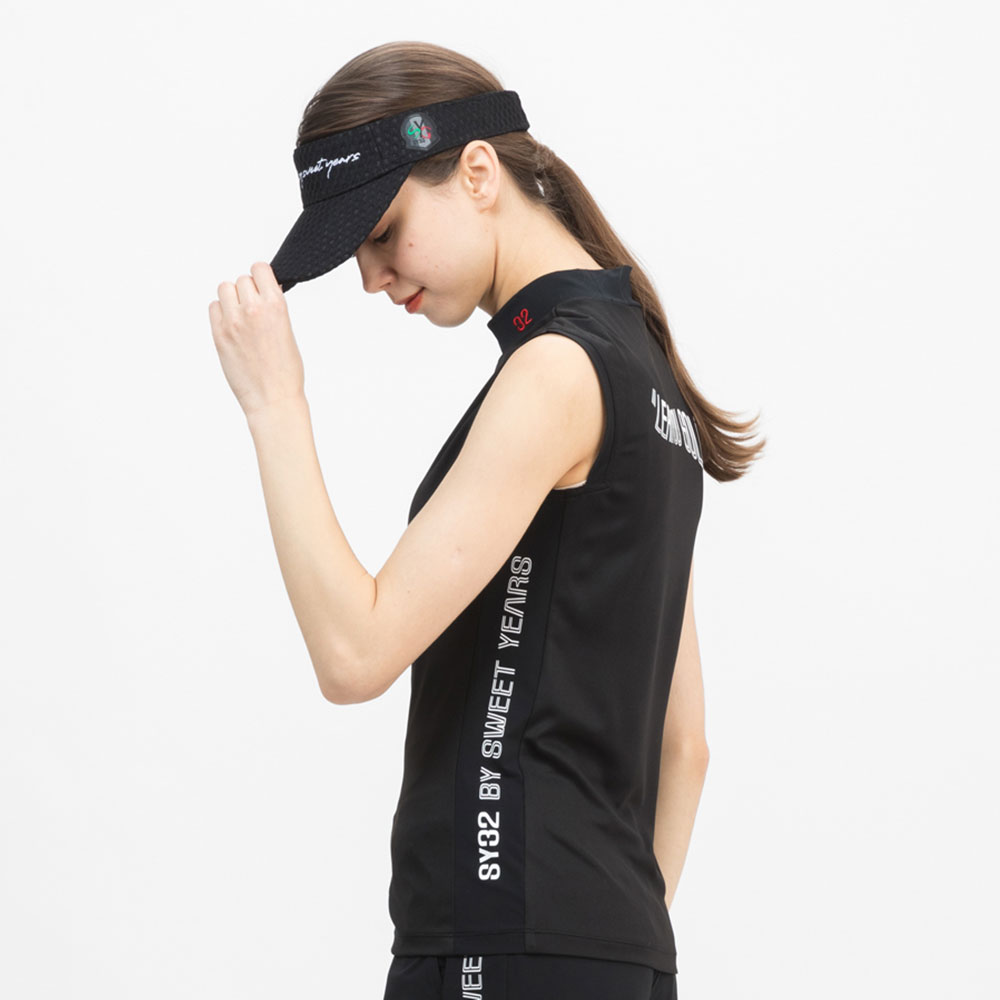 【送料無料】レディース ゴルフ ノースリーブ モックネック トップス カットソー S...