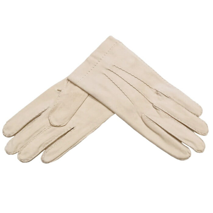 MEROLA ( メローラ ) イタリア製 メンズ手袋 レザーグローブ スウェード シルク ライニング( ホワイト )No. 855