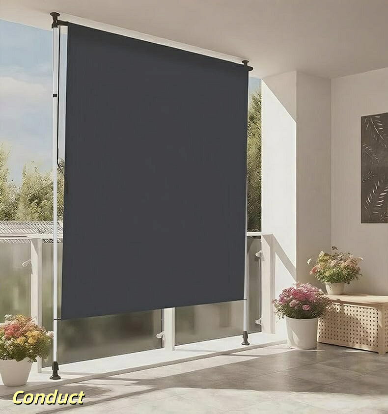 [Envío gratuito] ¿Tienda de toldo? ¿Tipo de bobinado vertical? Toldos de pantalla de privacidad 150/200cm Altura ajustable de sombrilla elástica ancha