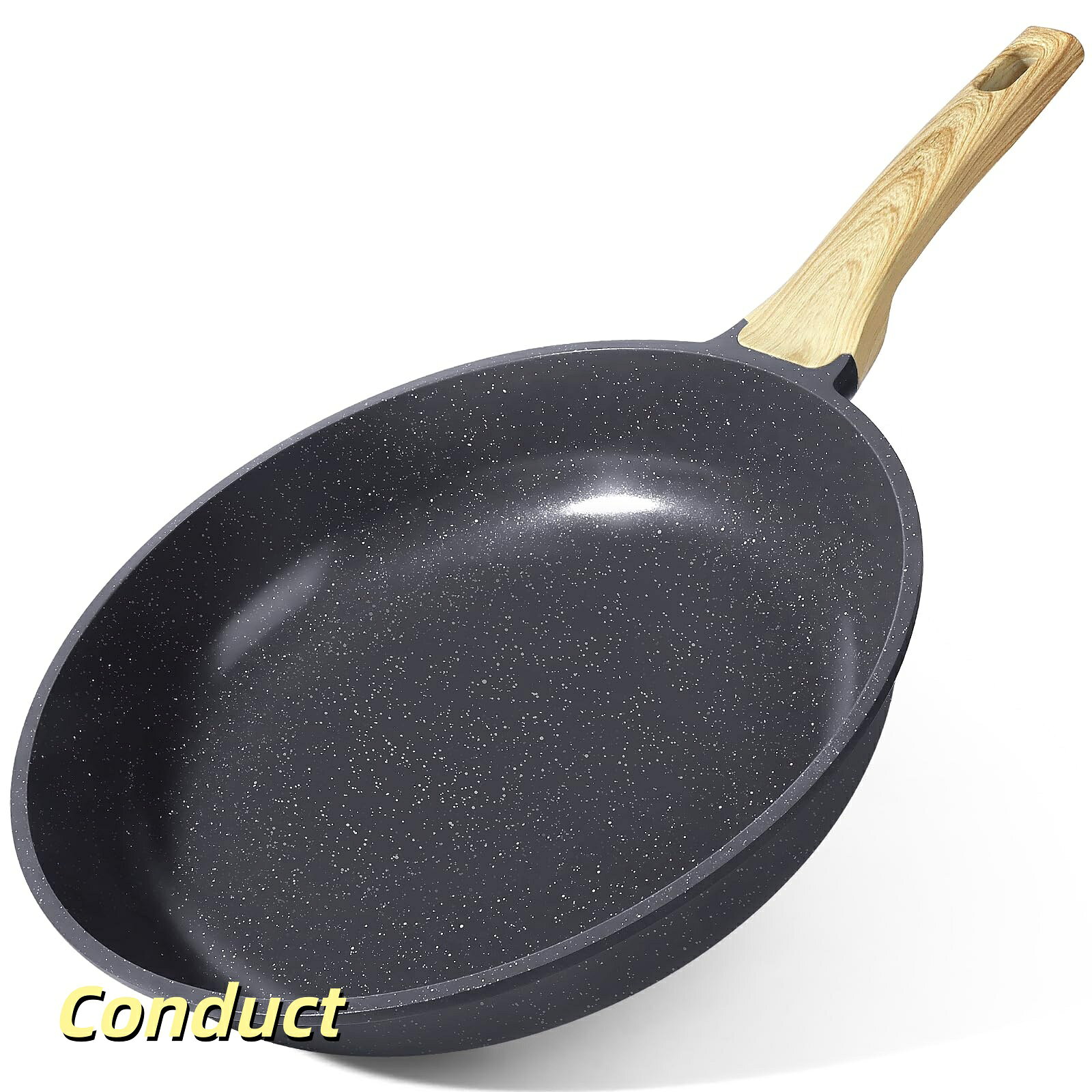 【送料無料】セラミックコーティング フライパン 24cm IH?ガス火対応 フッ素不使用 くっつきにくい フライパン 耐熱ハンドル付き 体に害【送料無料】セラミックコーティング フライパン 24cm IH?ガス火対応 フッ素不使用 くっつきにくい フライパン 耐熱ハンドル付き 体に害