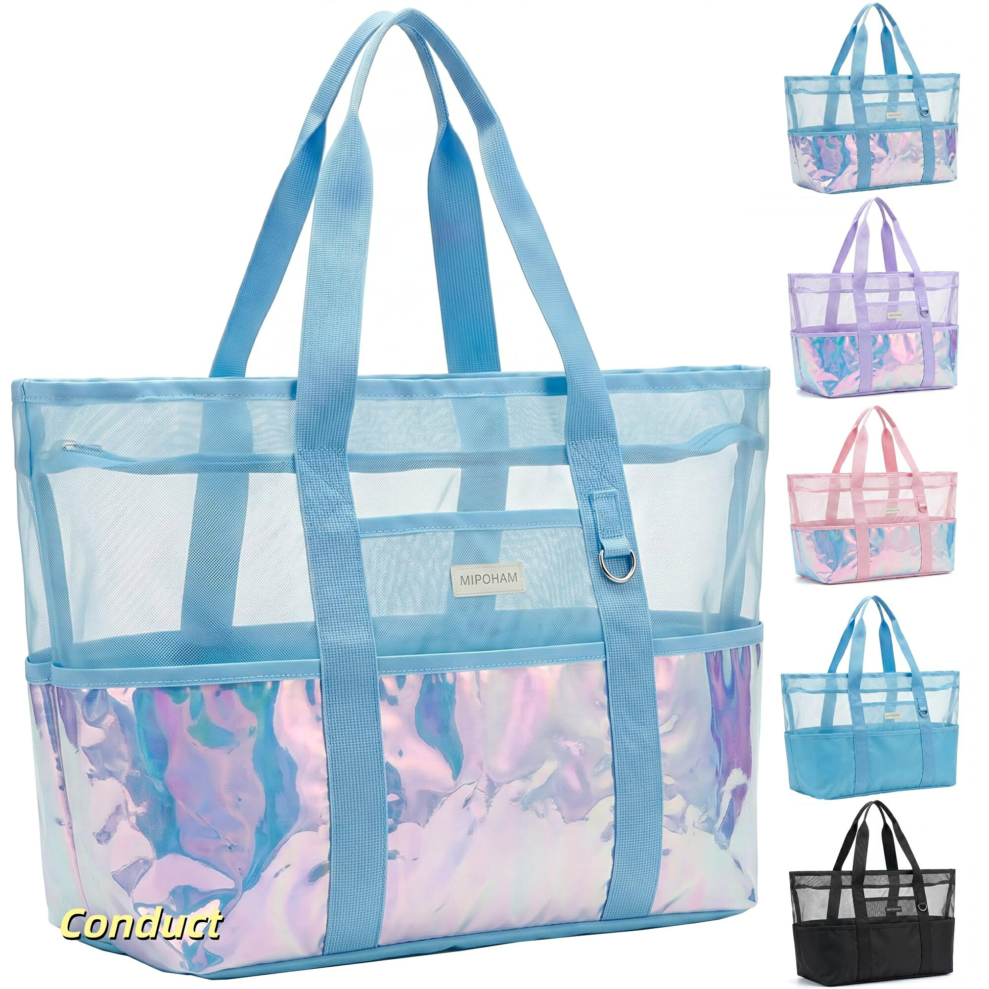 【送料無料】ビーチバッグ プールバッグ メッシュバッグ トートバッグ 【14ポケット】tote bag 旅行 大容量 軽量 自立式 折り畳み アウ【送料無料】ビーチバッグ プールバッグ メッシュバッグ トートバッグ 【14ポケット】tote bag 旅行 大容量 軽量 自立式 折り畳み アウ