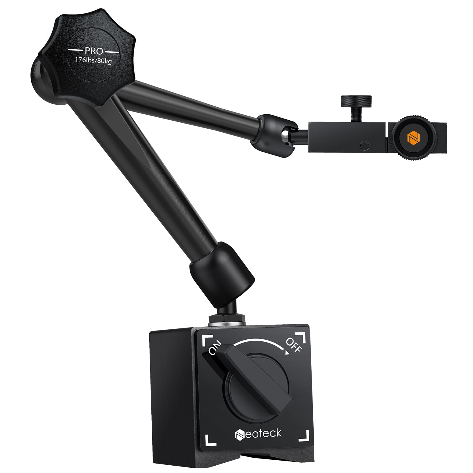 Neoteck マグネットベース マグネットスタンド 最大引張力80kg 旋盤 レバレッジ用 フレキシブル磁気ベース マグネットベー