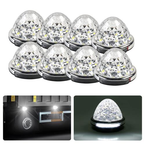 Cartist LED サイドマーカーランプ 路肩灯 両面発光 トラック専用 2023年5月 新型 IP67 DC 10-50V 無極性 丸型 新型LEDマー