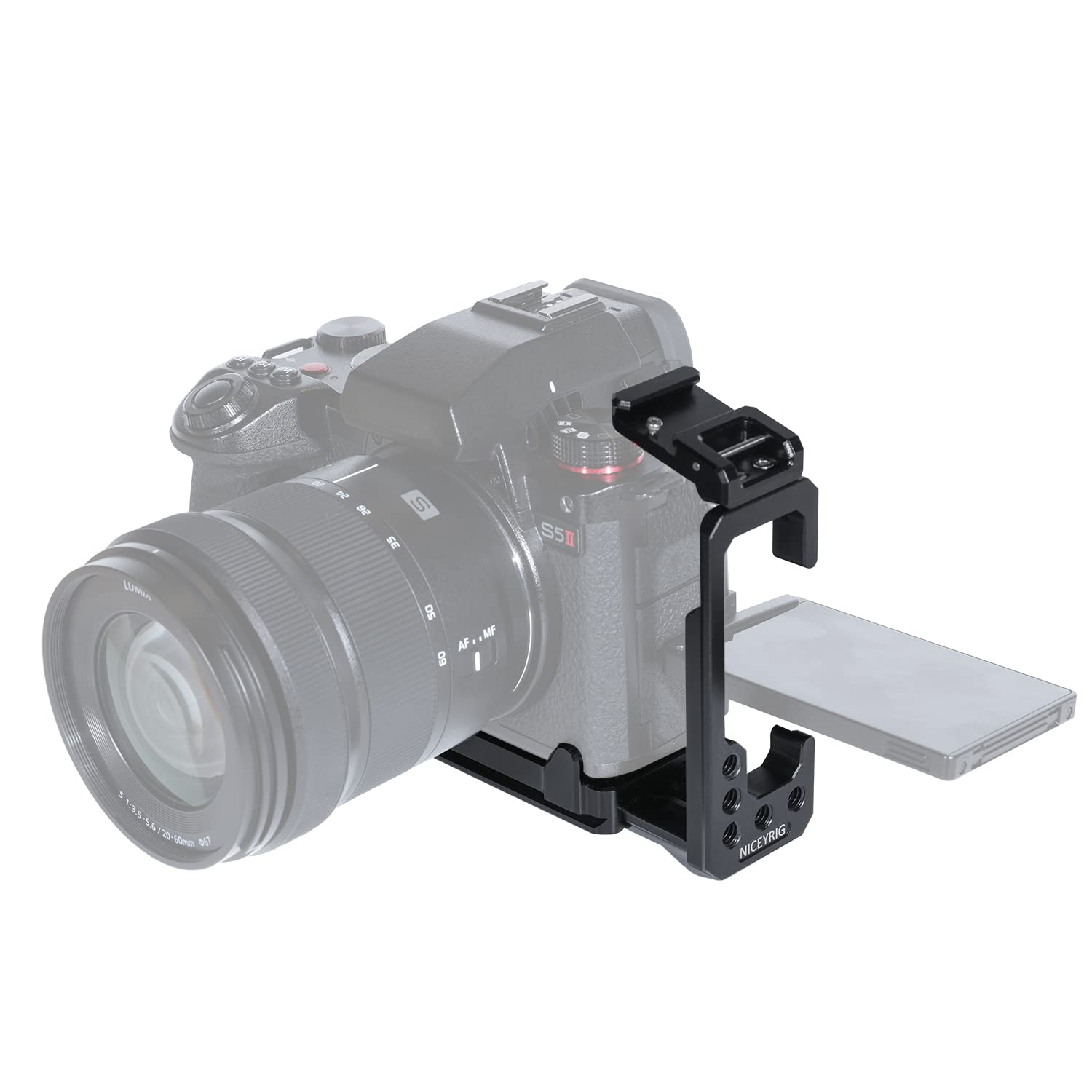 NICEYRIG Panasonic LUMIX S5 / LUMIX S5Mark II/LUMIX S5Mark II X/パナソニック DC-G9M2に対応 カメラ用L型プレート カメ