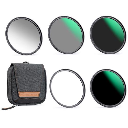 Rakuten - 【送料無料】KF Concept 43mm 磁気アダプターリング+GND8+ND8+ND64+ND1000 5点セット NDフィルター ハーフNDフィルター 磁気吸着 装着便