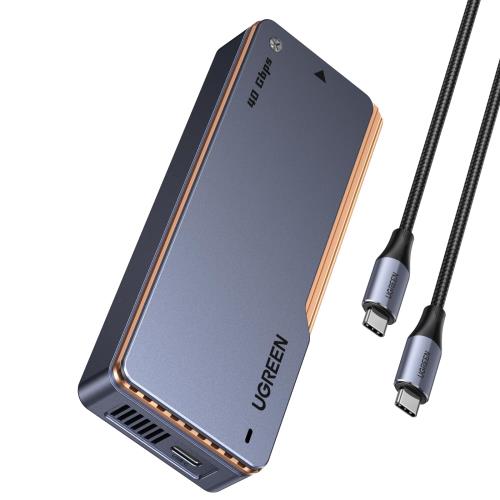 【送料無料】UGREEN 40Gbps高速 M.2 SSD 外付けケースM.2 NVME/PCIE SSD ケース Thunderbolt 3/4/5対応 M.2 2280 M key/B+M key SS専用