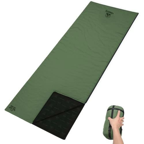 Rakuten - 【送料無料】YOGOTO 寝袋 夏用 封筒型 連結可 軽量870g 丸洗いOK コンパクト収納 収納袋付き 登山 ソロキャンプ 車中泊 防災対応