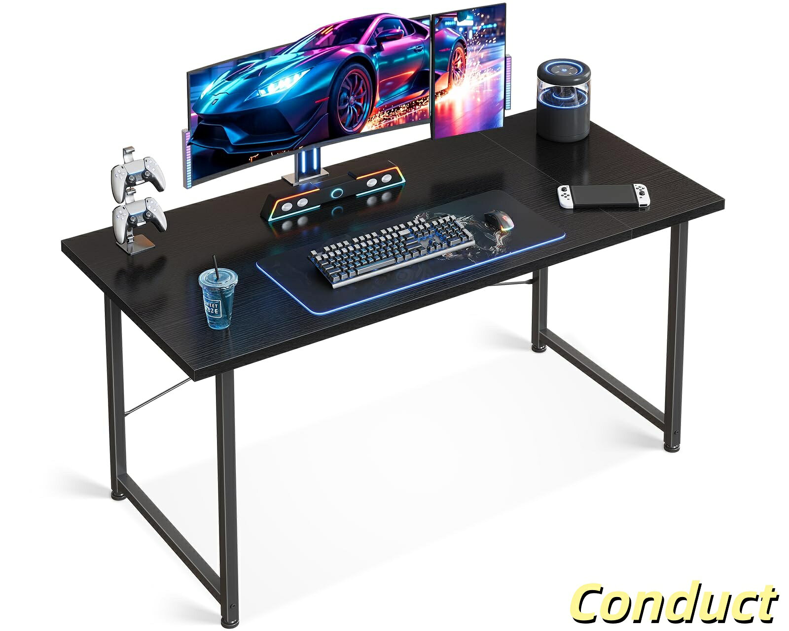 パソコンデスクゲーミングデスク 机 pcデスク 幅120cm 桌子 ゲームデスク computer desk 在宅ワーク おしゃれ 組立簡単 ブ
