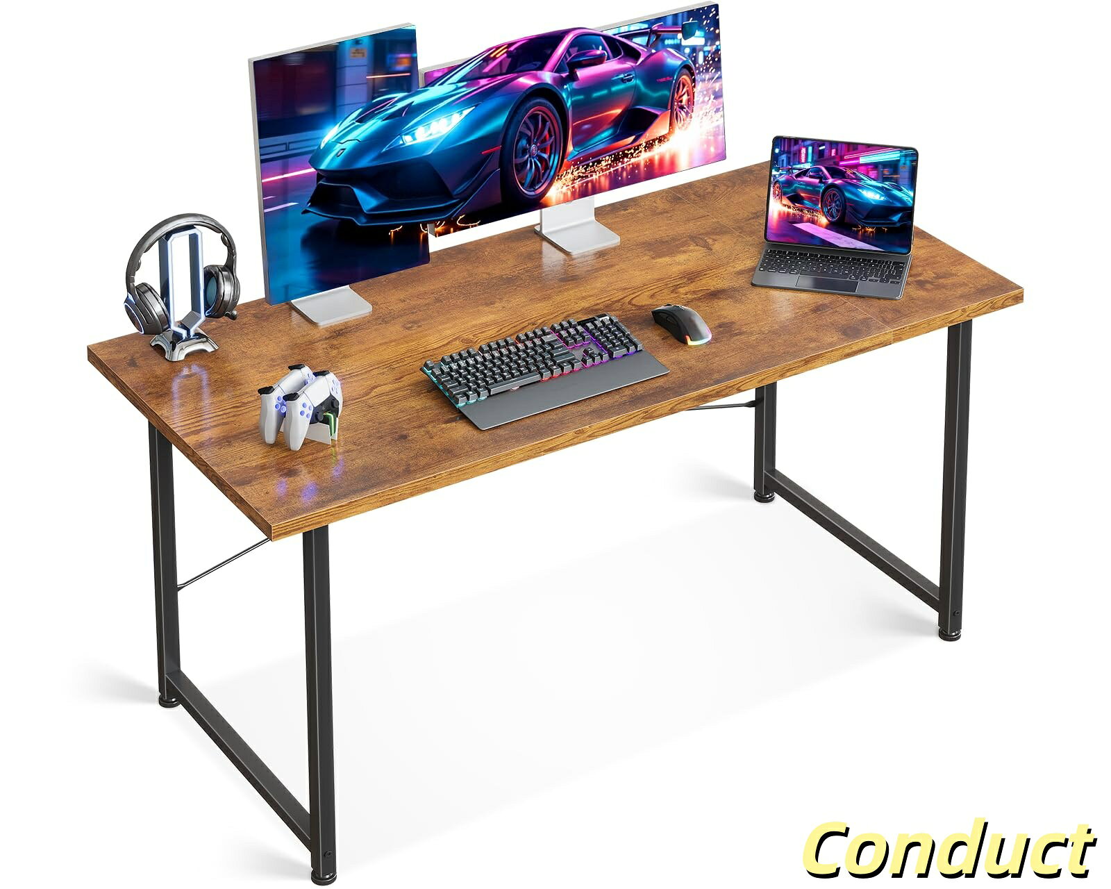 パソコンデスクゲーミングデスク 机 pcデスク 幅120cm 桌子 ゲームデスク computer desk 在宅ワーク おしゃれ 組立簡単 ビ