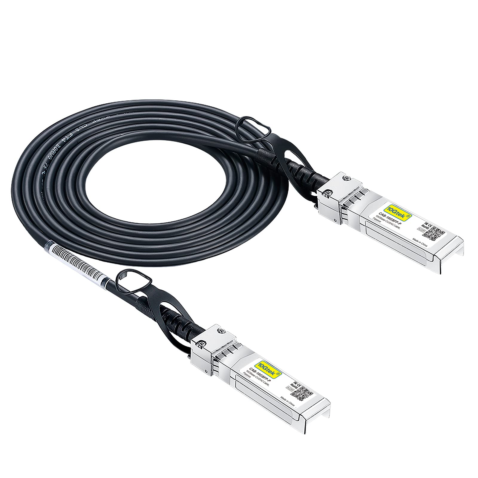 10Gtek 2本入り 10G SFP+ ケーブル, SFP+ DAC Twinaxケーブル, Cisco SFP-H10GB-CU2M、 Meraki、Ubiquiti UniFi、Mikrotik